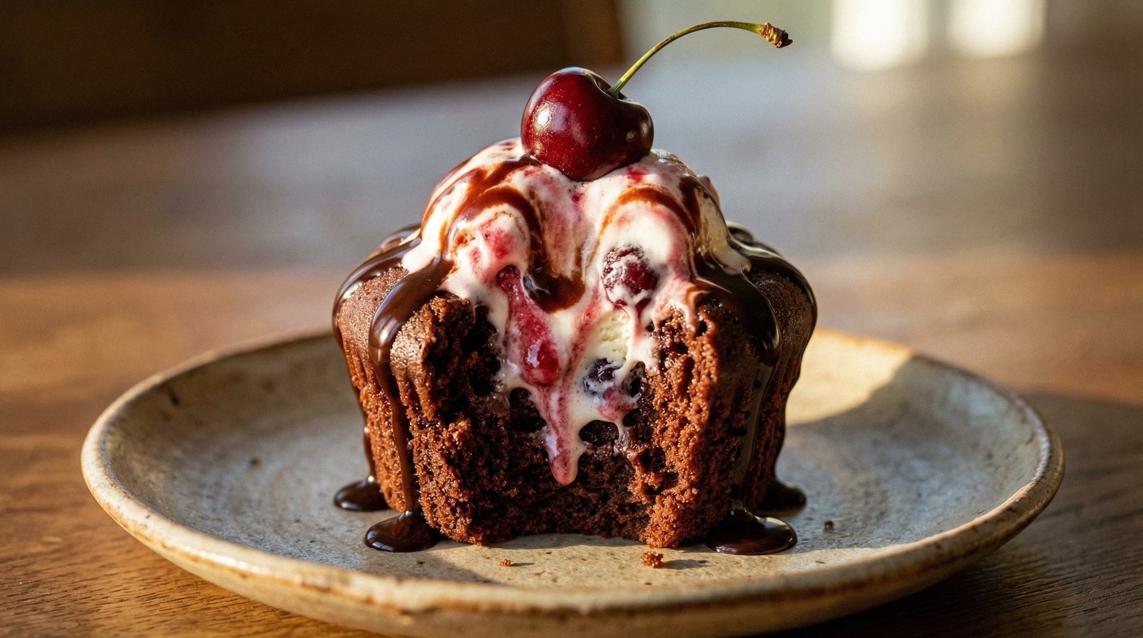 Cherry-Vanilla Ice Cream Cupcakes
