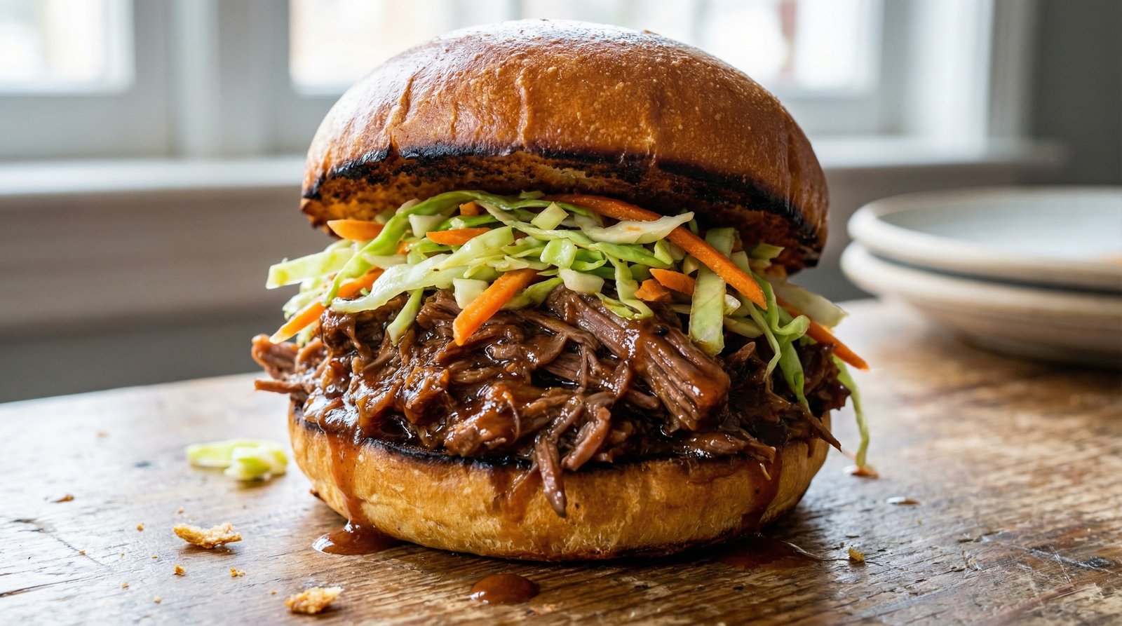 Slow-Simmered BBQ Beef Sandwiches