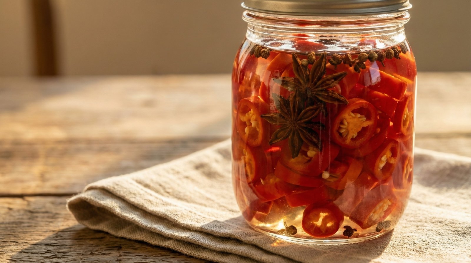 Pickled Red Chiles