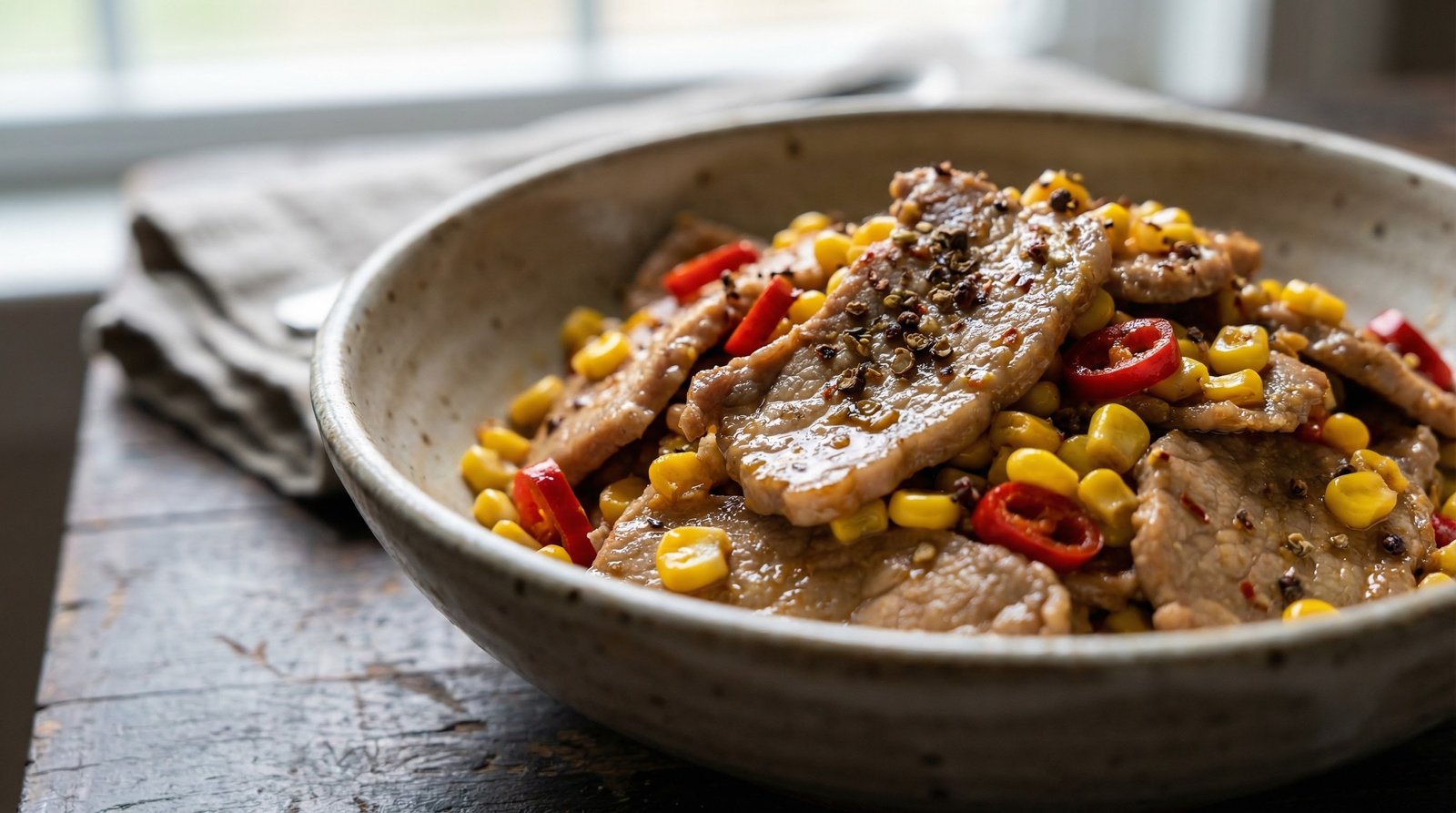 Miao Pork with Corn and Chiles