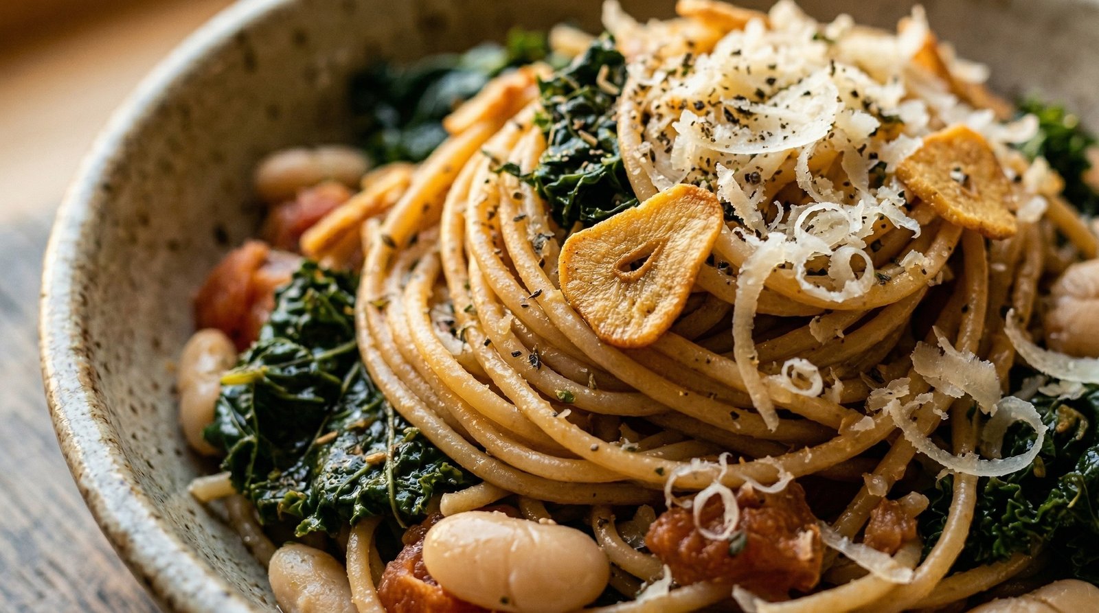 Pasta with Greens and Beans