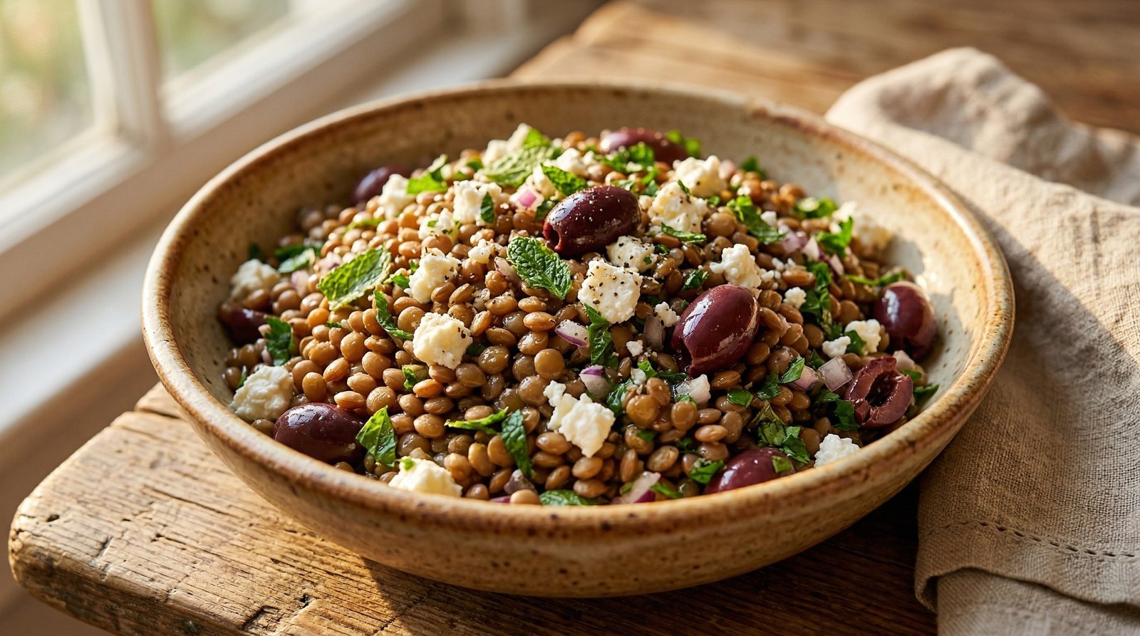 Lentil Salad with Feta and Mint