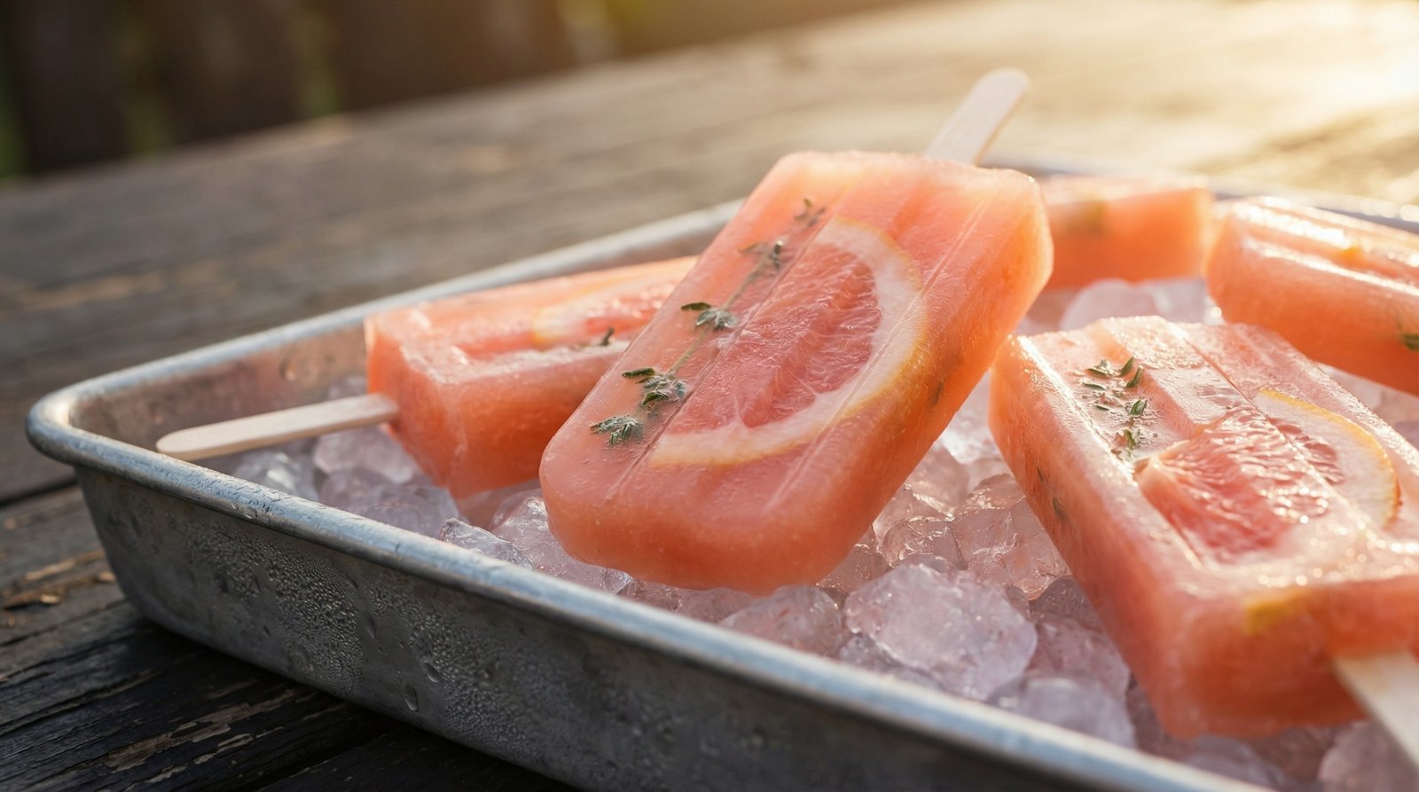 Grapefruit Thyme Popsicles