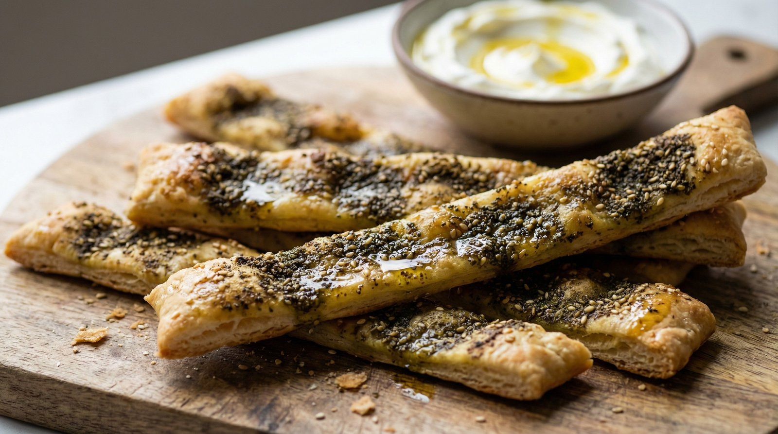 Za’atar Bread with Labneh Dip