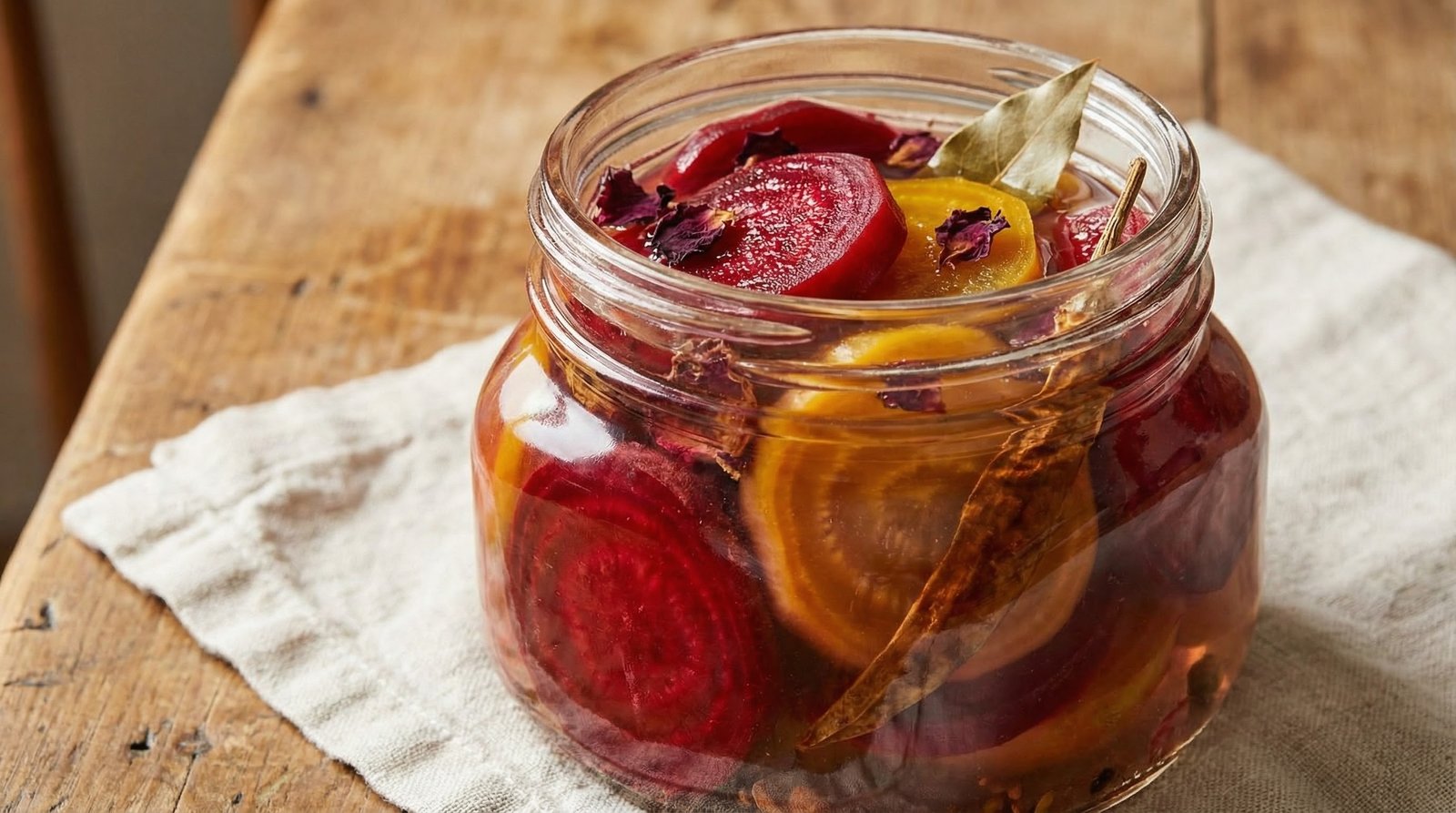 Rose and Chile Pickled Beets