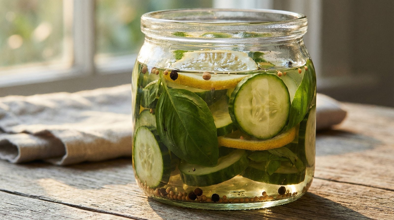Sweet Lemon-Basil Pickles