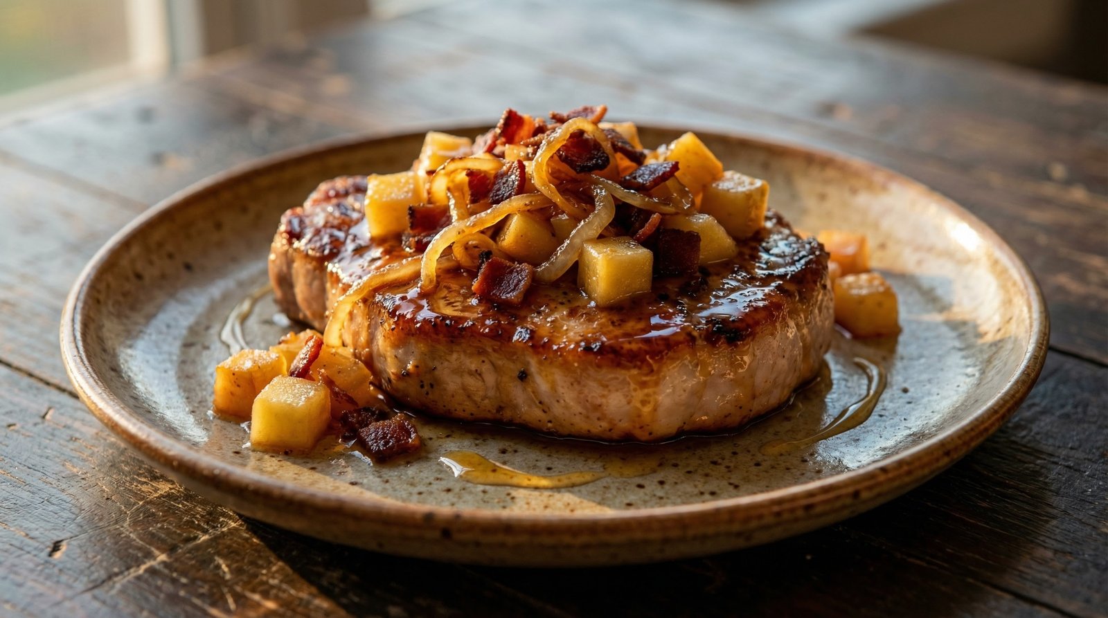 Bacon and Apple Pork Chops