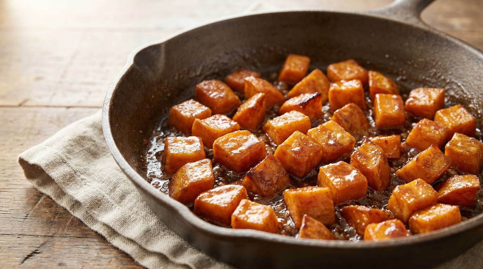 Skillet Candied Sweet Potatoes