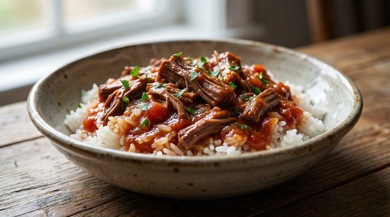 Shredded Beef over Rice