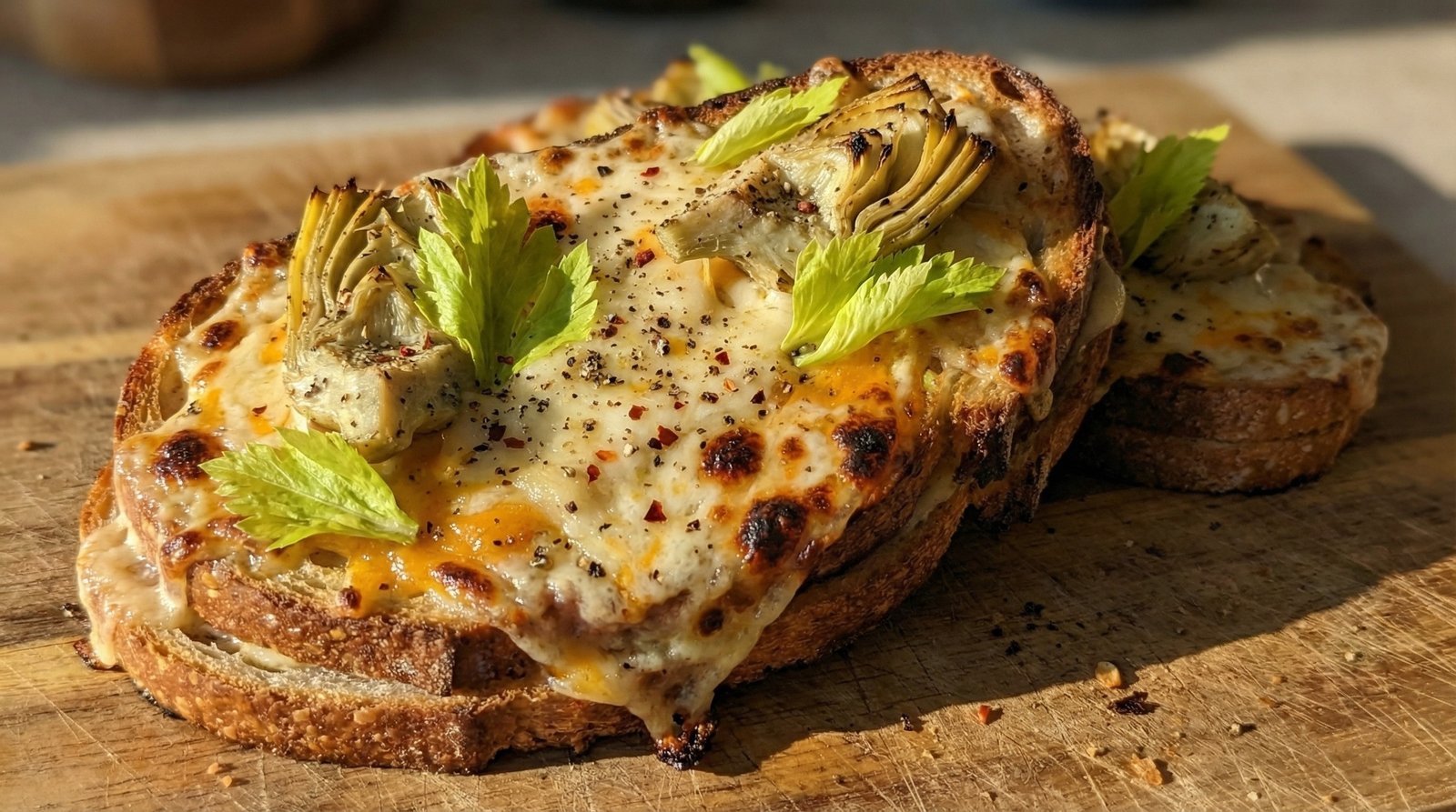 Toasted Cheese with Artichokes