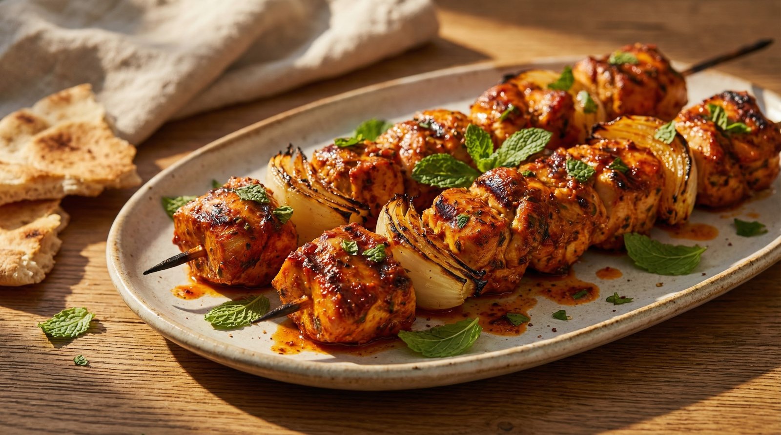 Harissa-Spiced Chicken Kebabs