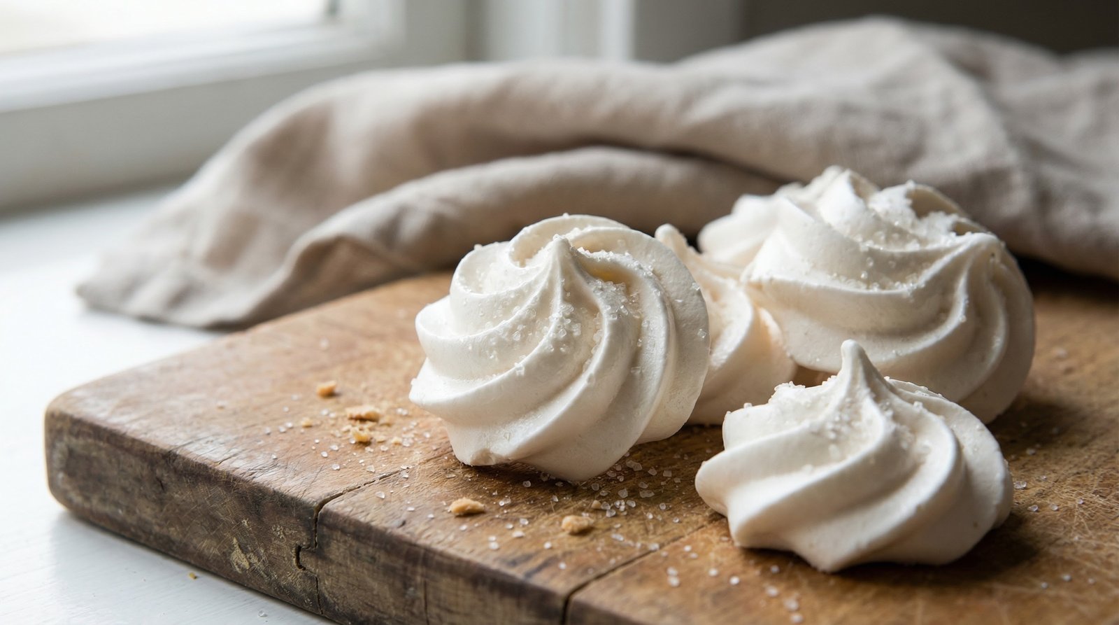 Vanilla Almond Meringue Cookies