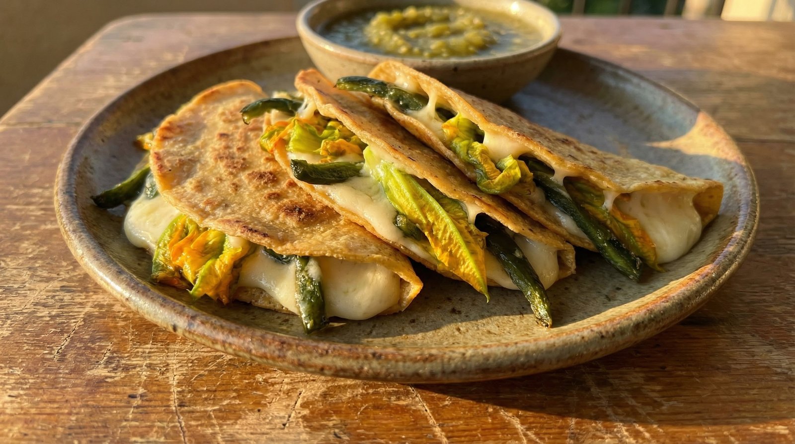 Squash Blossom Quesadillas
