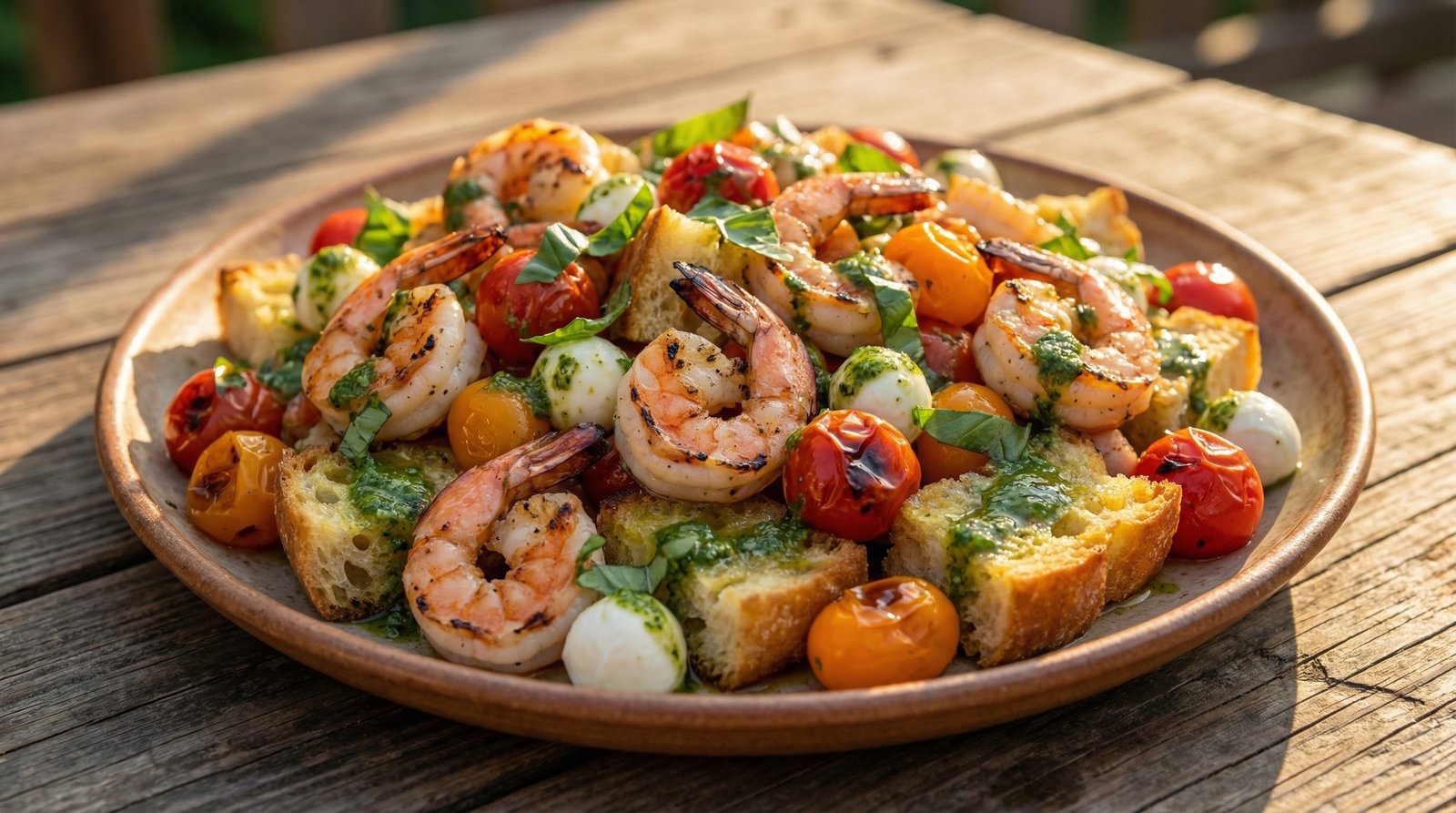 Grilled Shrimp Panzanella Salad