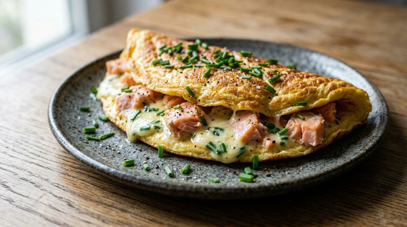 Salmon and Cream Cheese Omelets
