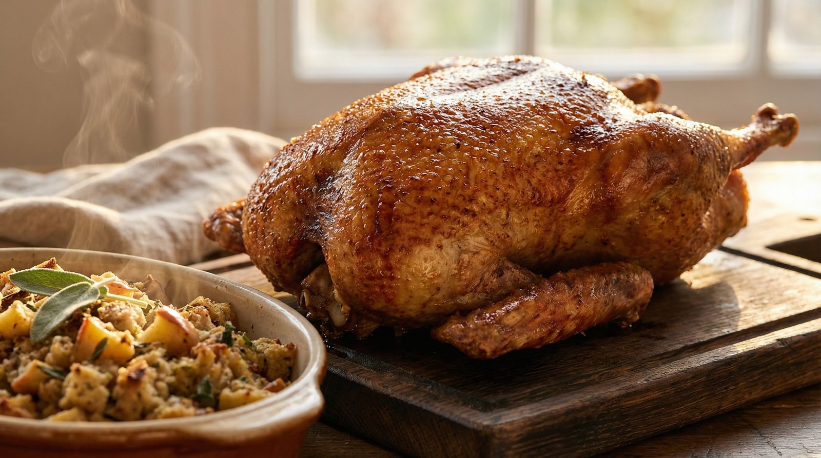 Roast Goose with Apple Stuffing