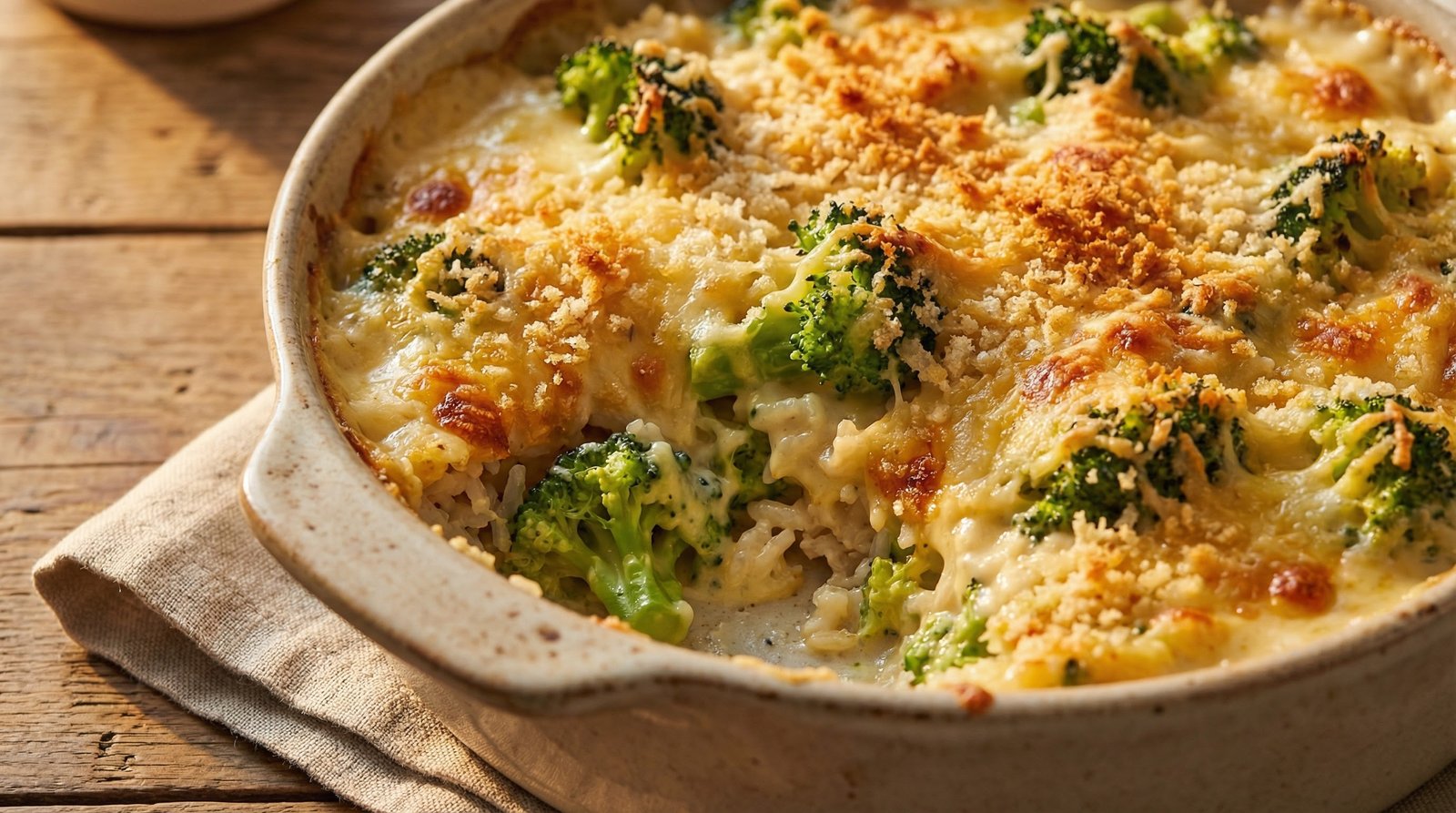 Cheesy Broccoli Rice Bake