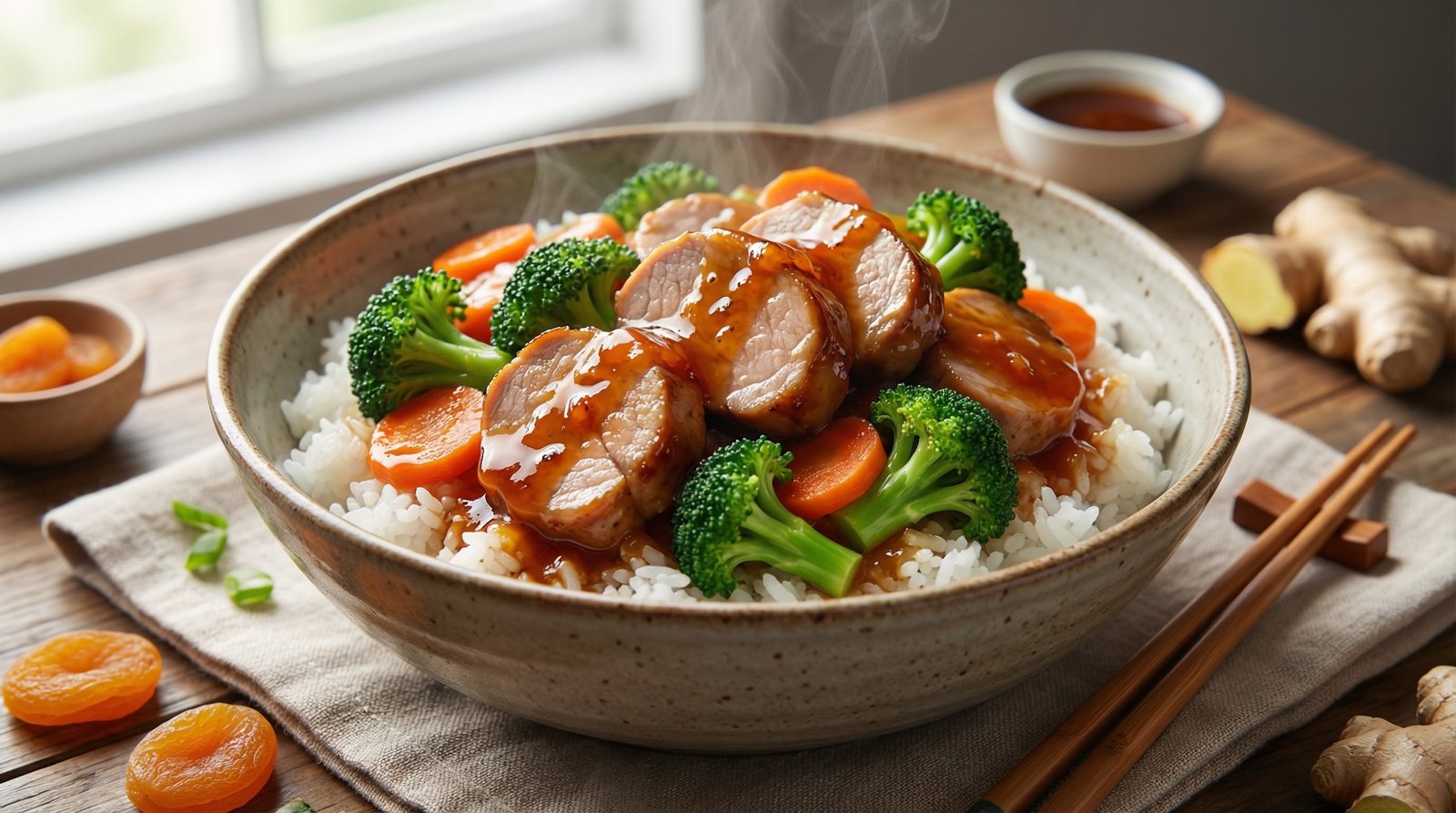 Apricot-Glazed Pork Dinner