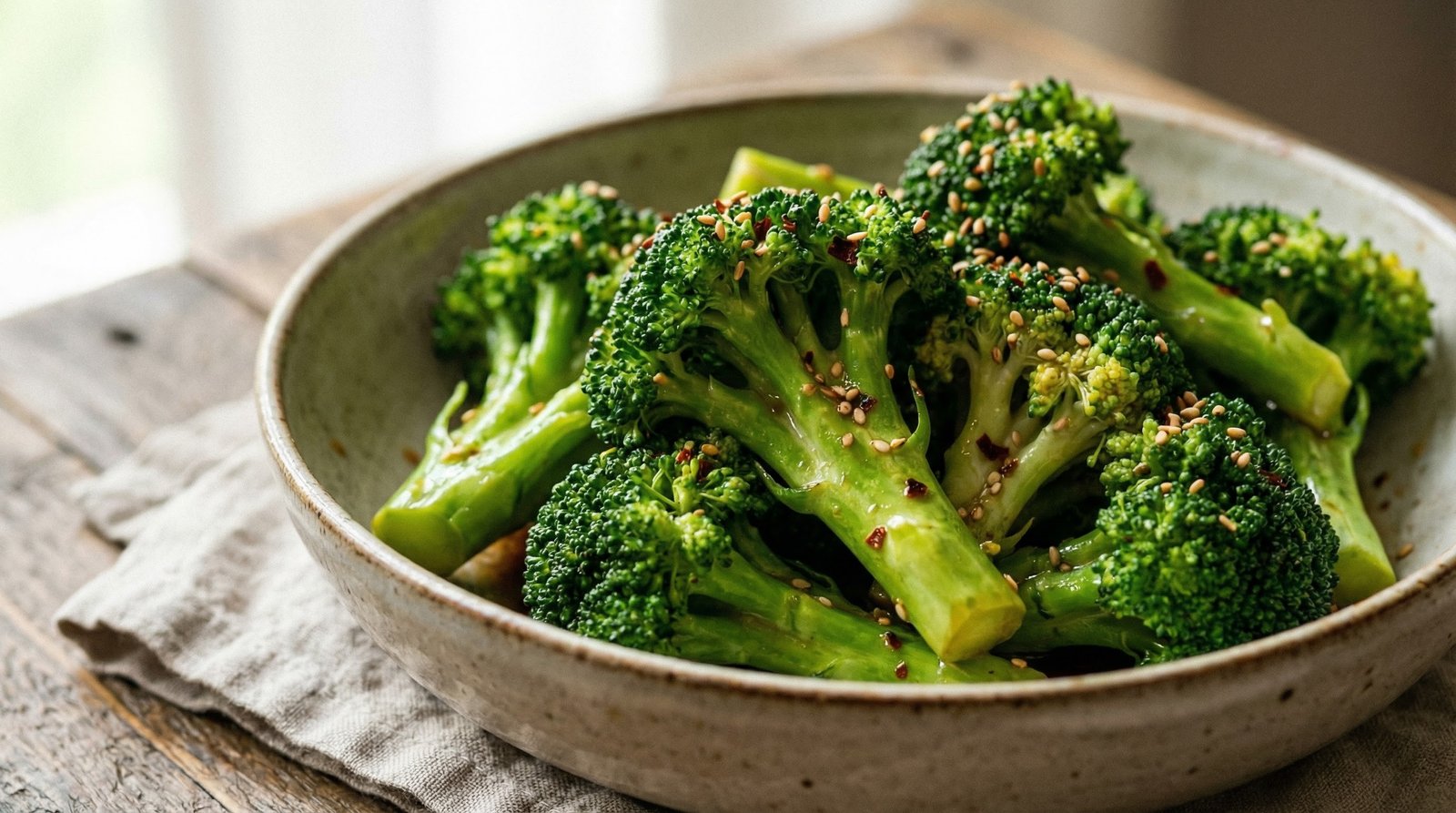 Sesame Buttered Broccoli
