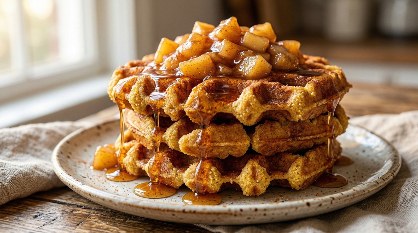 Cinnamon Cornbread Waffles