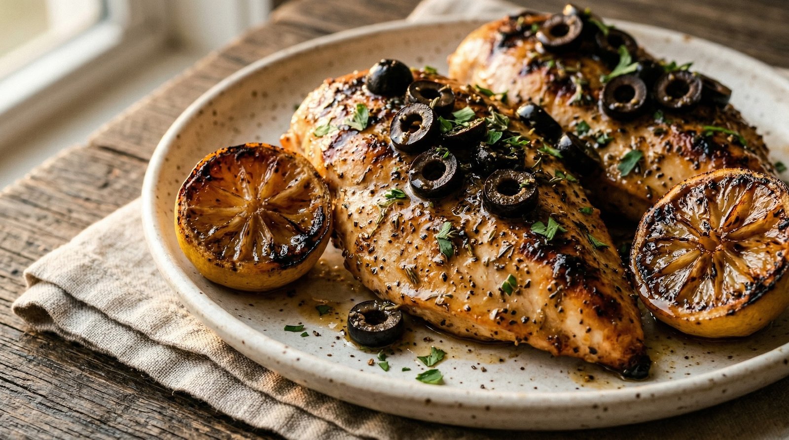 Lemon Chicken with Olives