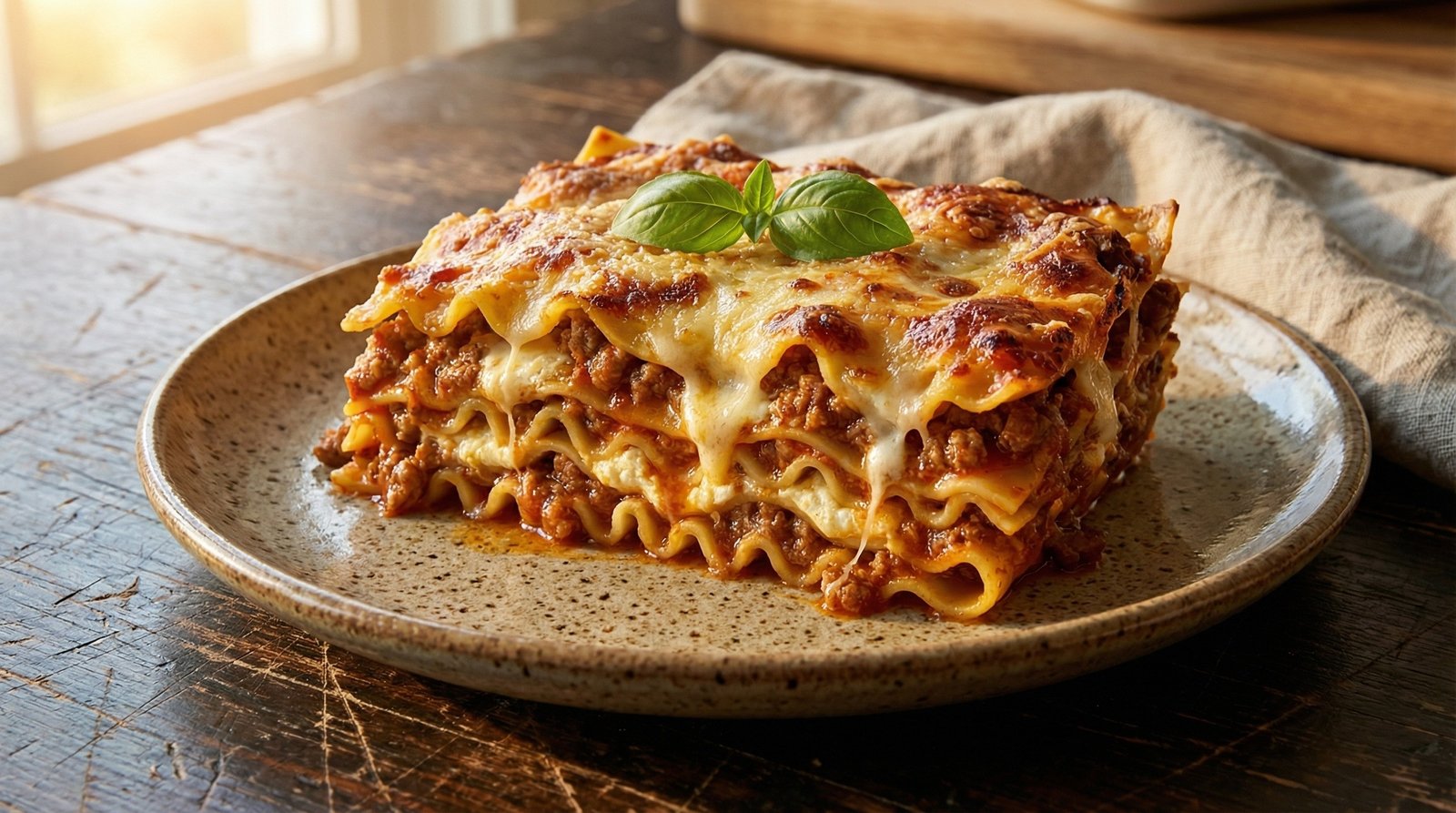Lighter Beef Lasagna
