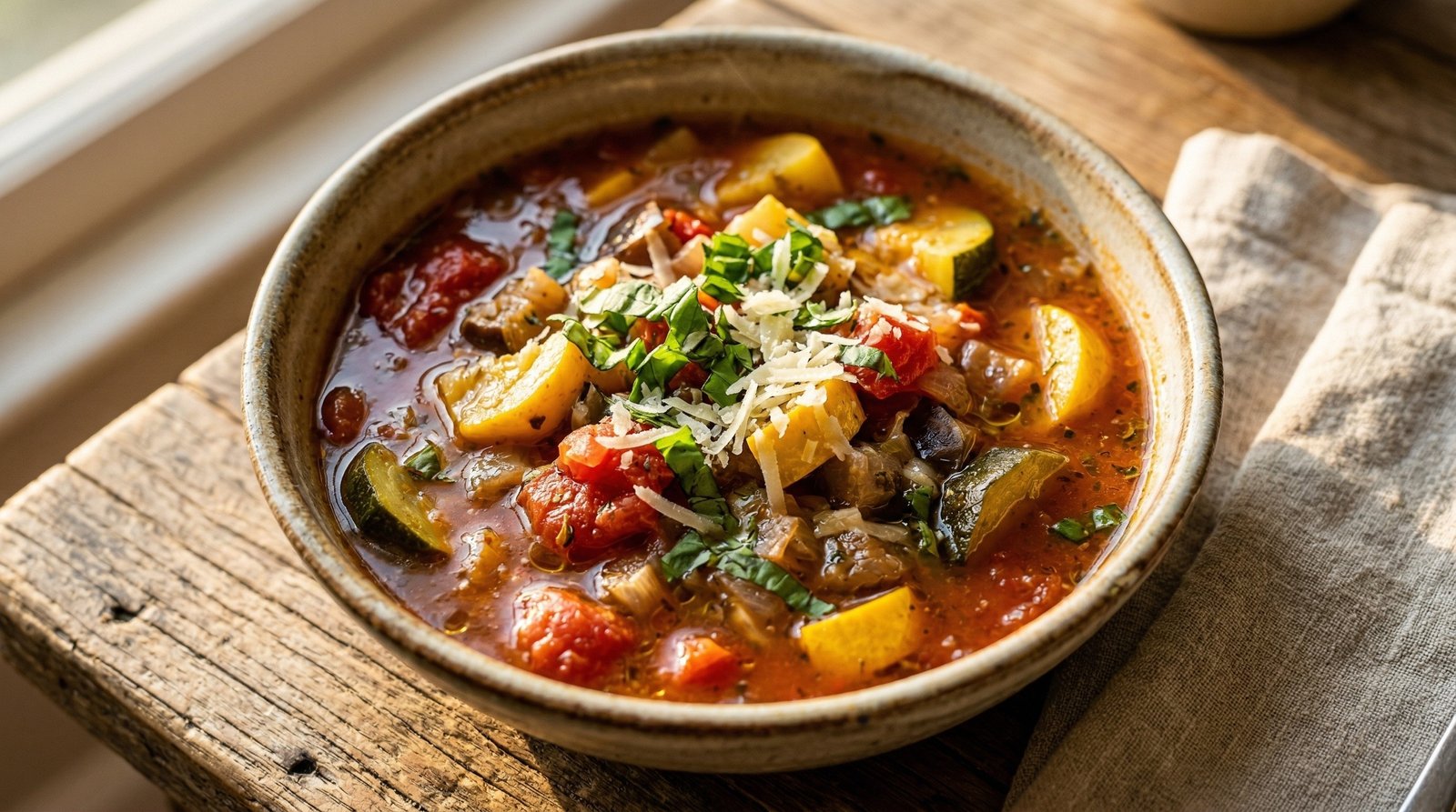 Summer Vegetable Ratatouille Soup
