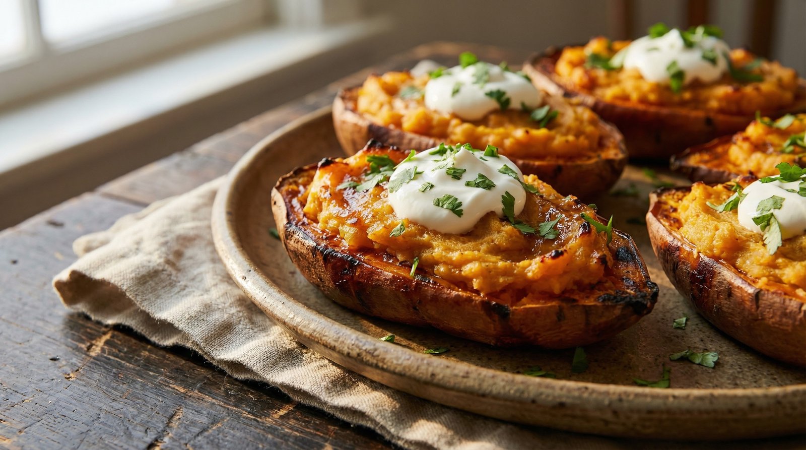 Chipotle Twice-Baked Sweet Potatoes