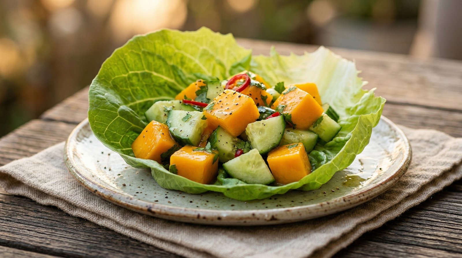 15-Minute Cucumber Mango Salad Cups