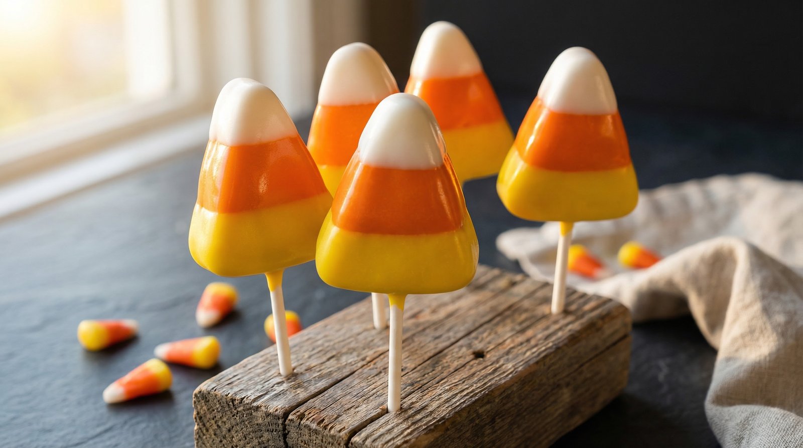 Candy Corn Cake Pops