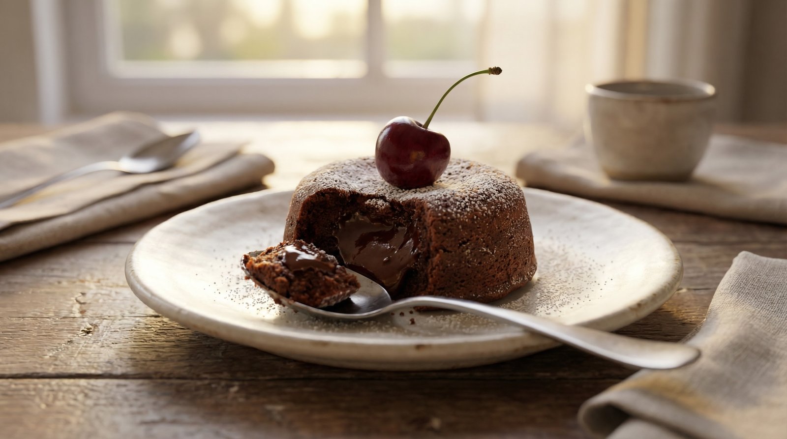 Chocolate-Cherry Mini Lava Cakes