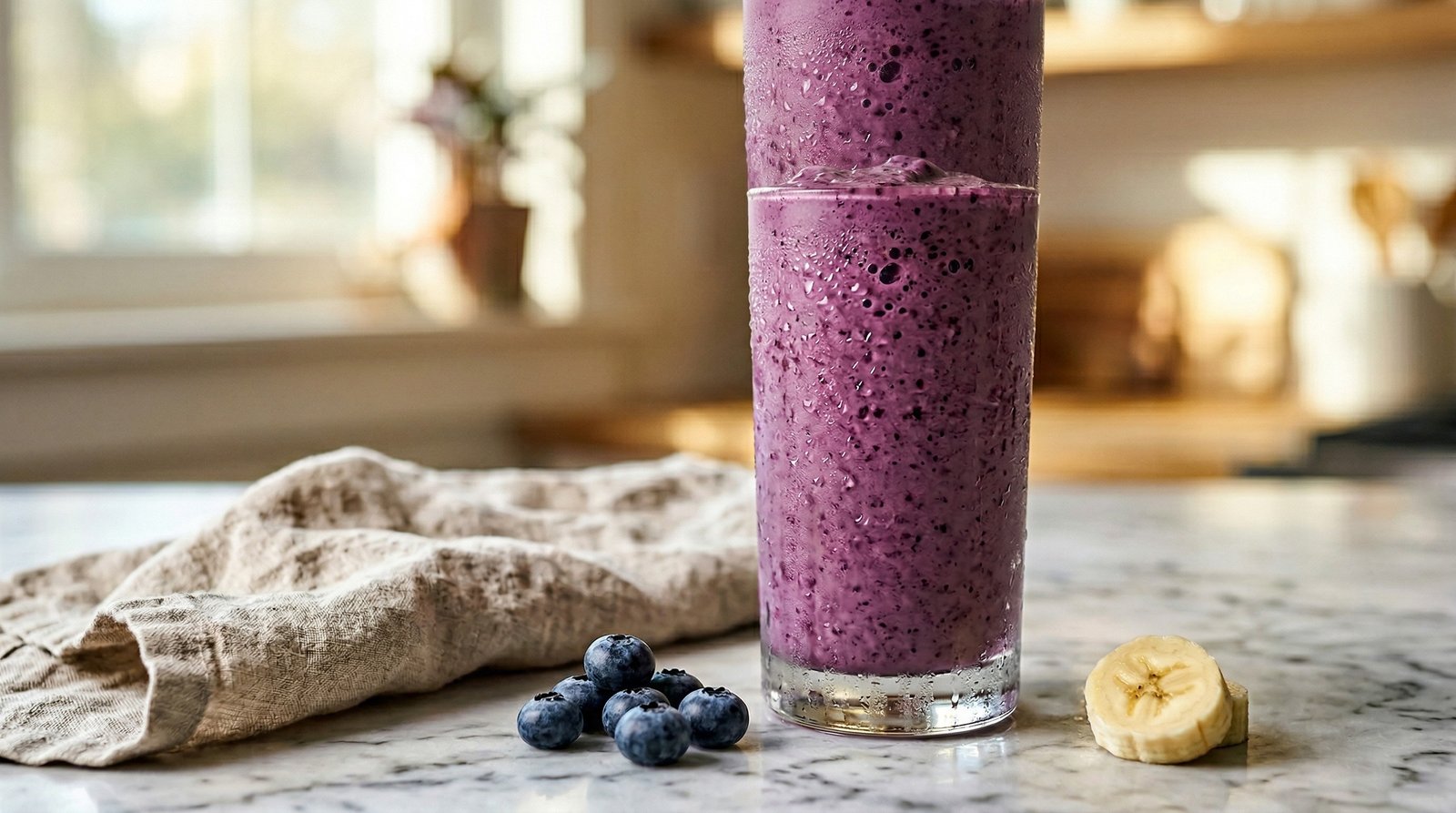 Creamy Blueberry Banana Protein Shake