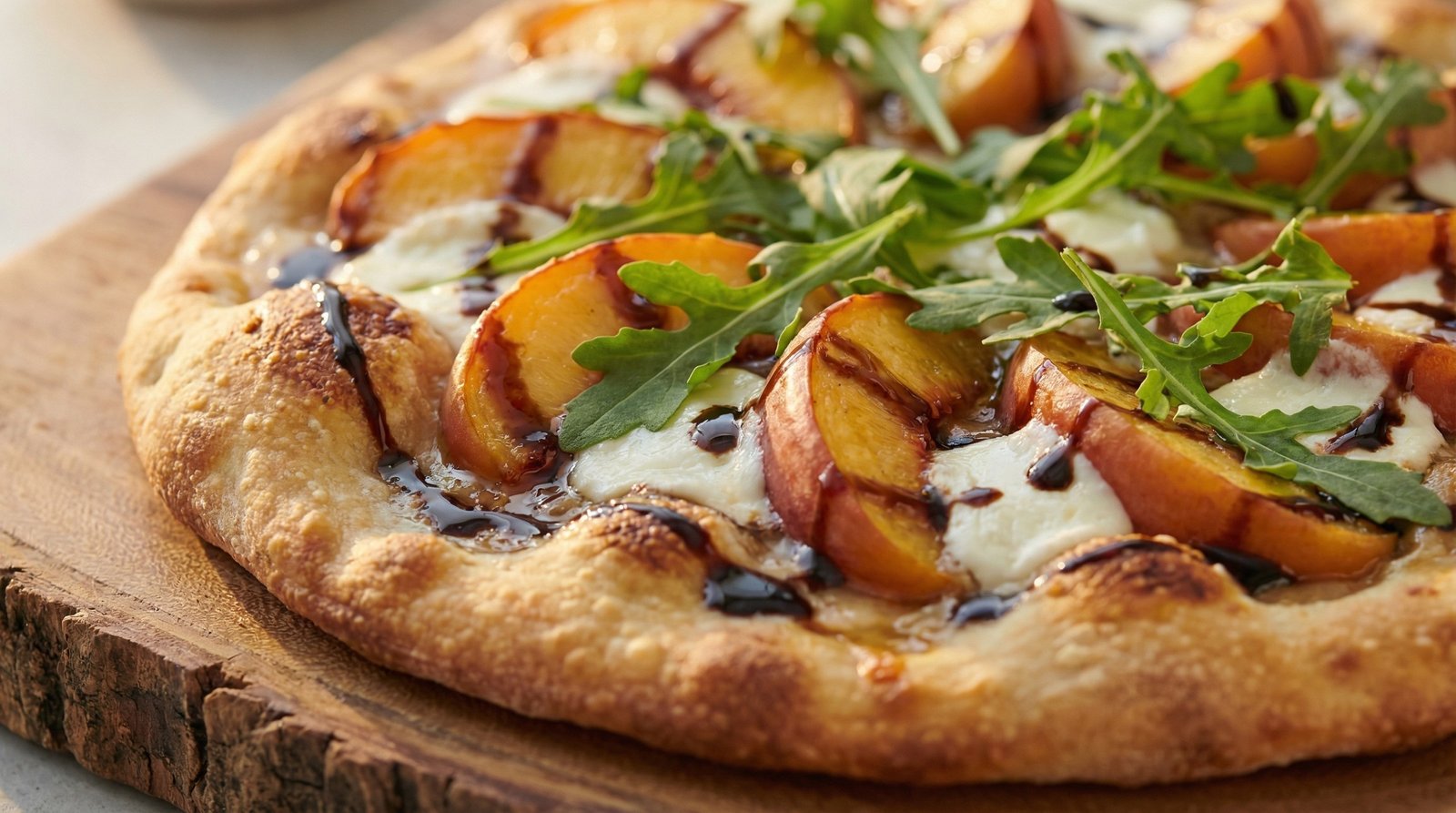 Peach & Goat Cheese Flatbread