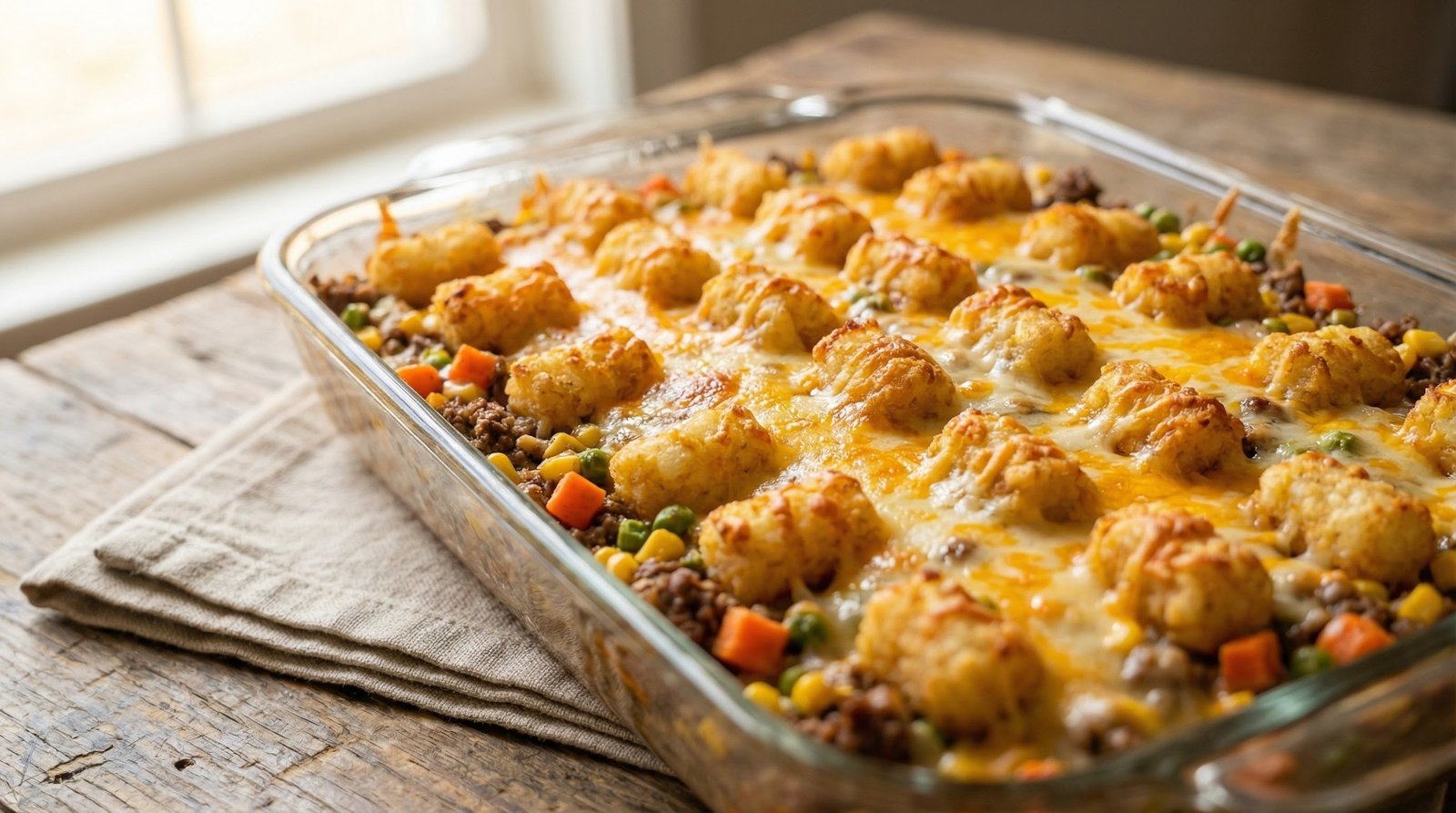 Cheesy Beef Tater Casserole