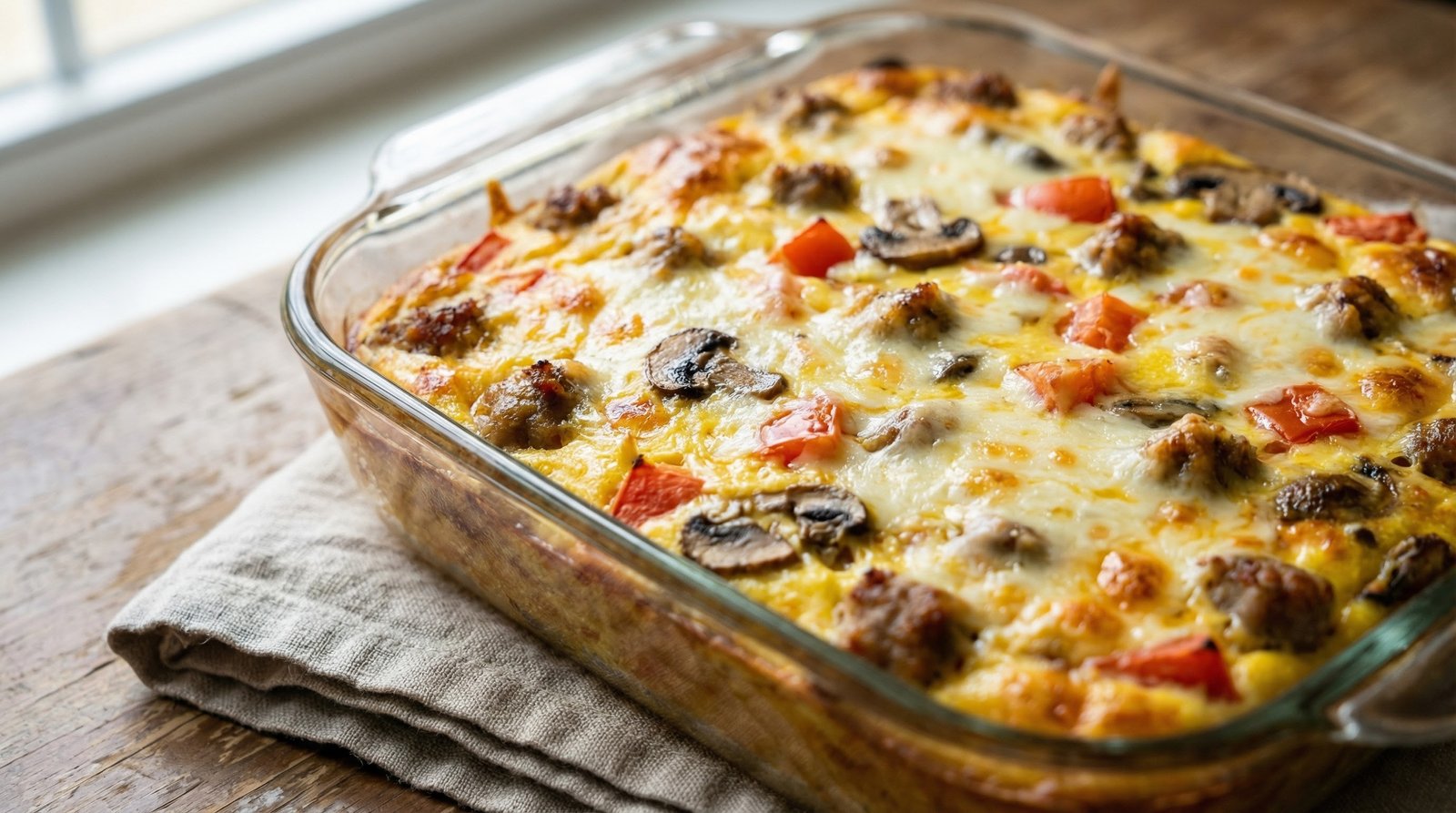 Cheesy Sausage and Egg Bake