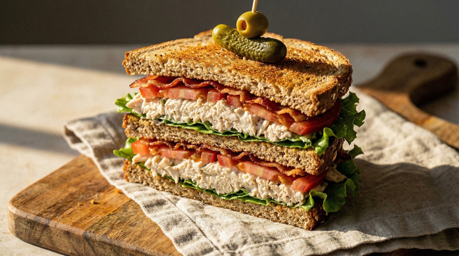 Chicken Salad Club Sandwich Stackers