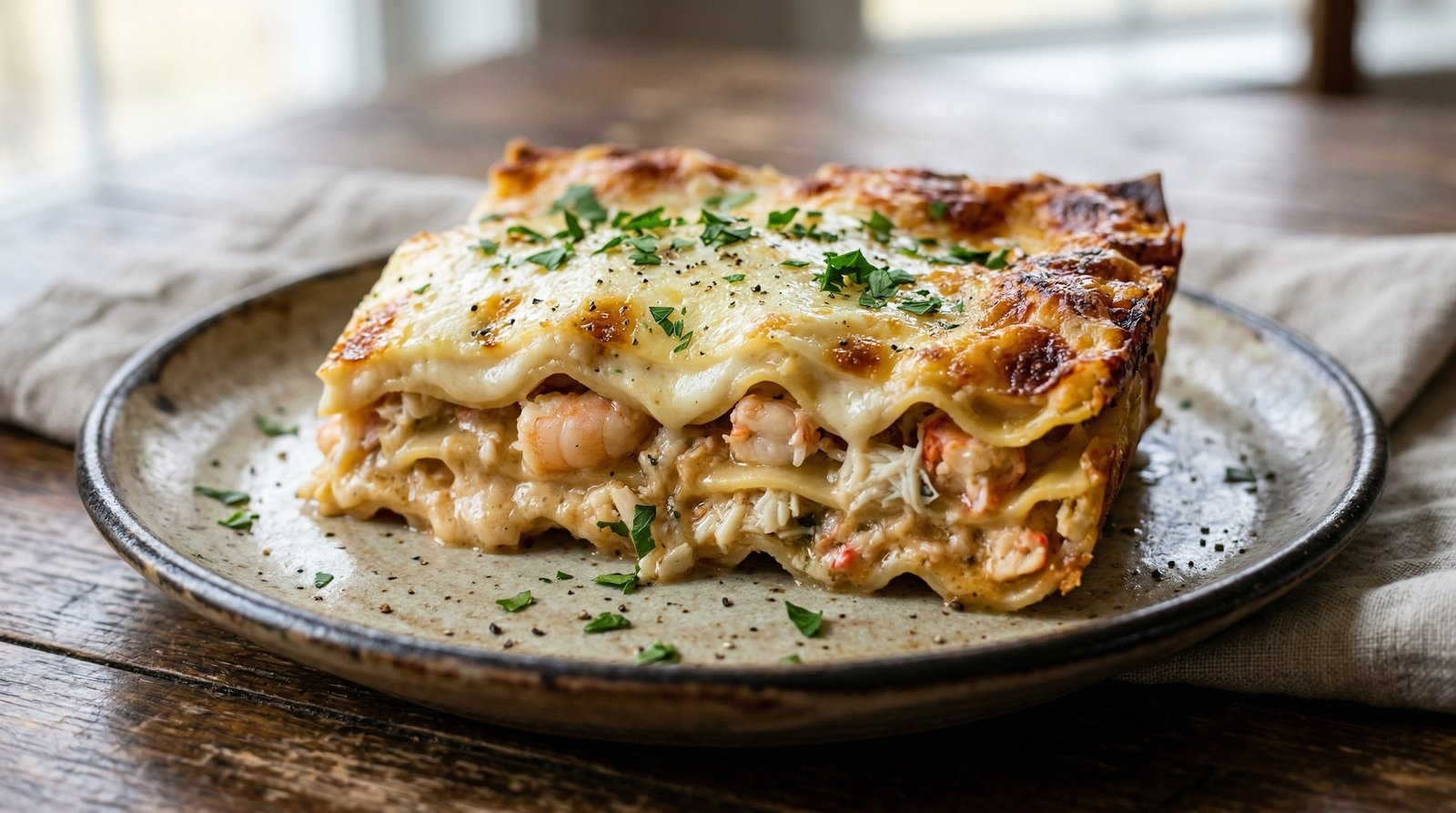 Creamy Seafood Lasagna