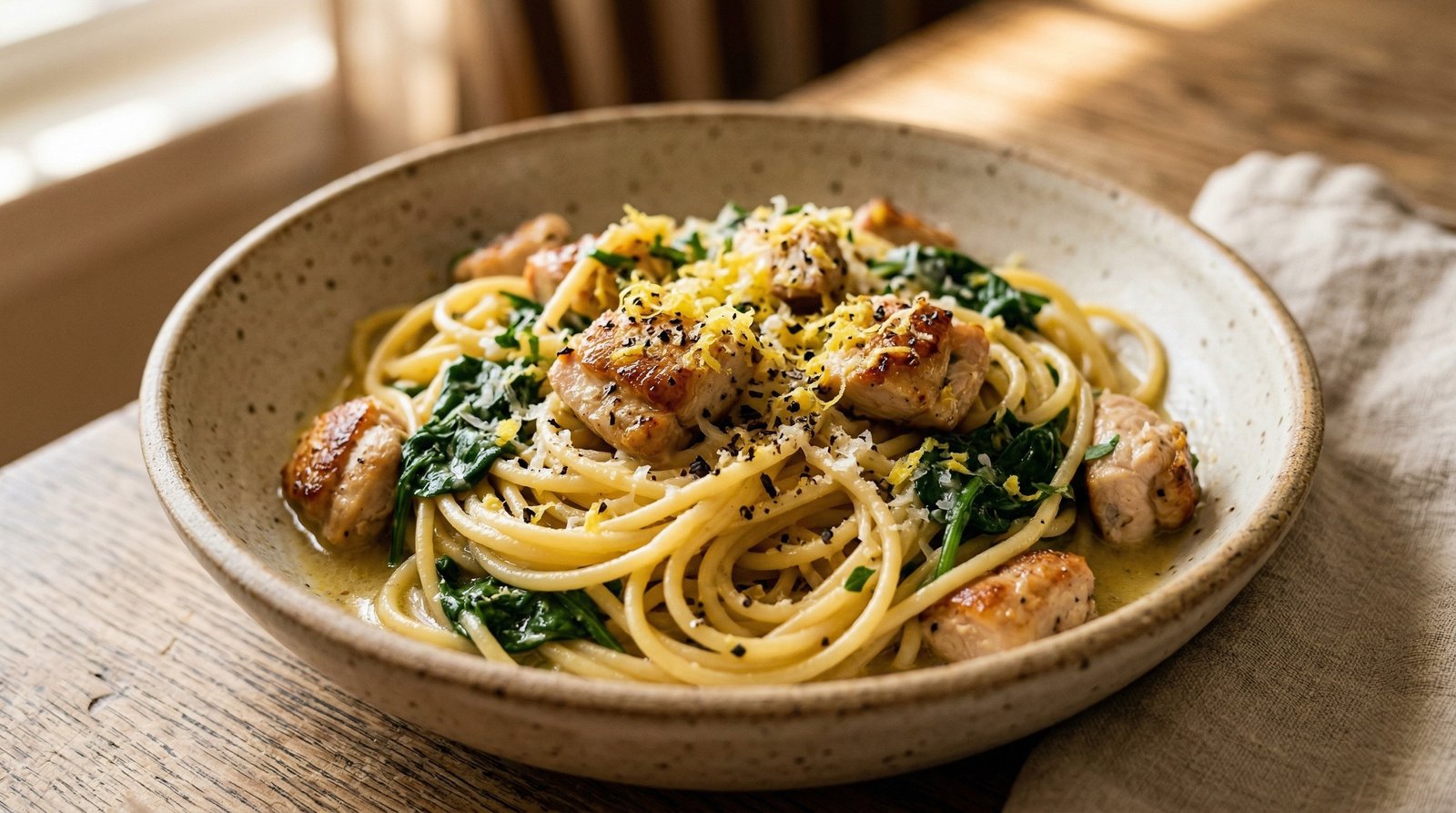 Lemon-Pepper Chicken Pasta