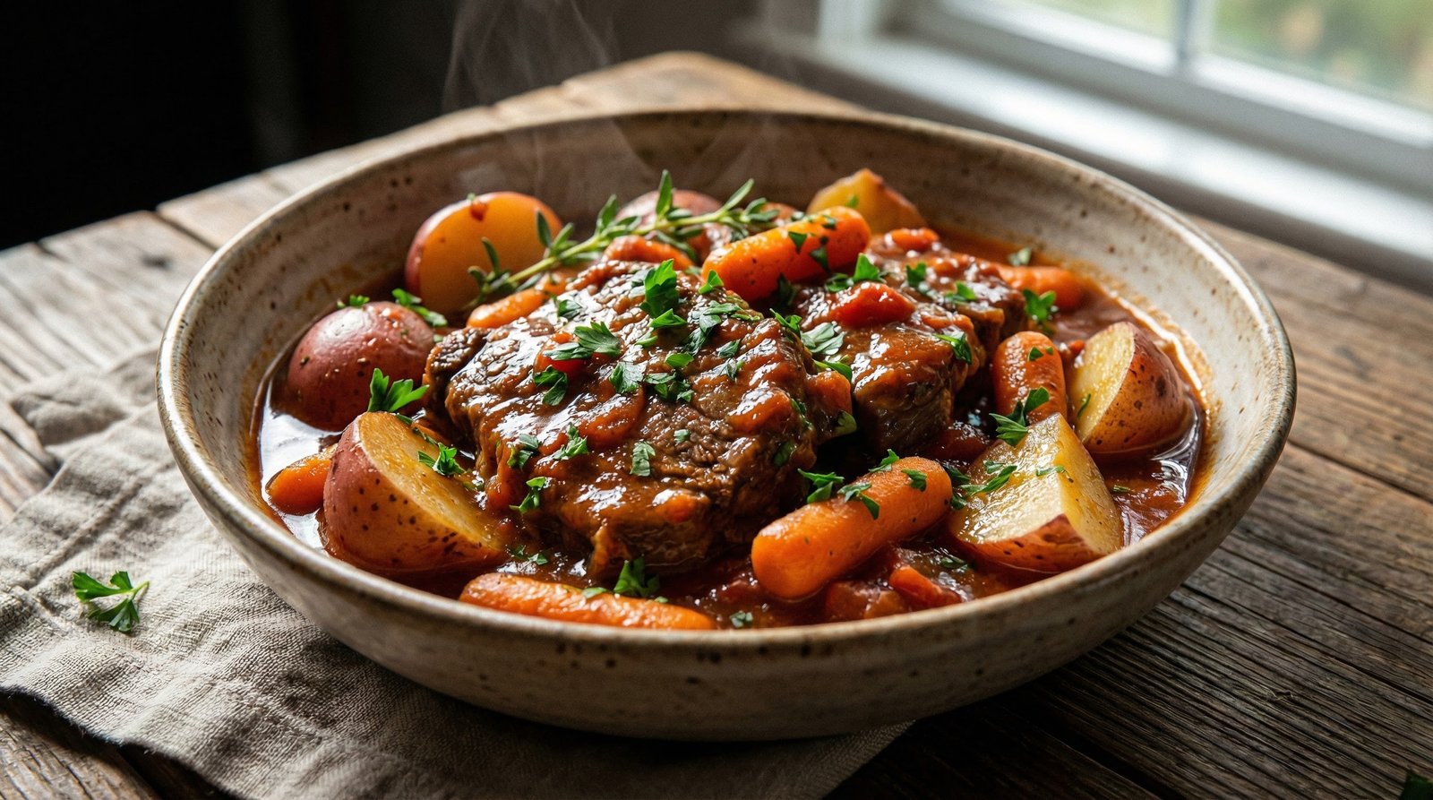 Swiss Steak with Carrots and Potatoes