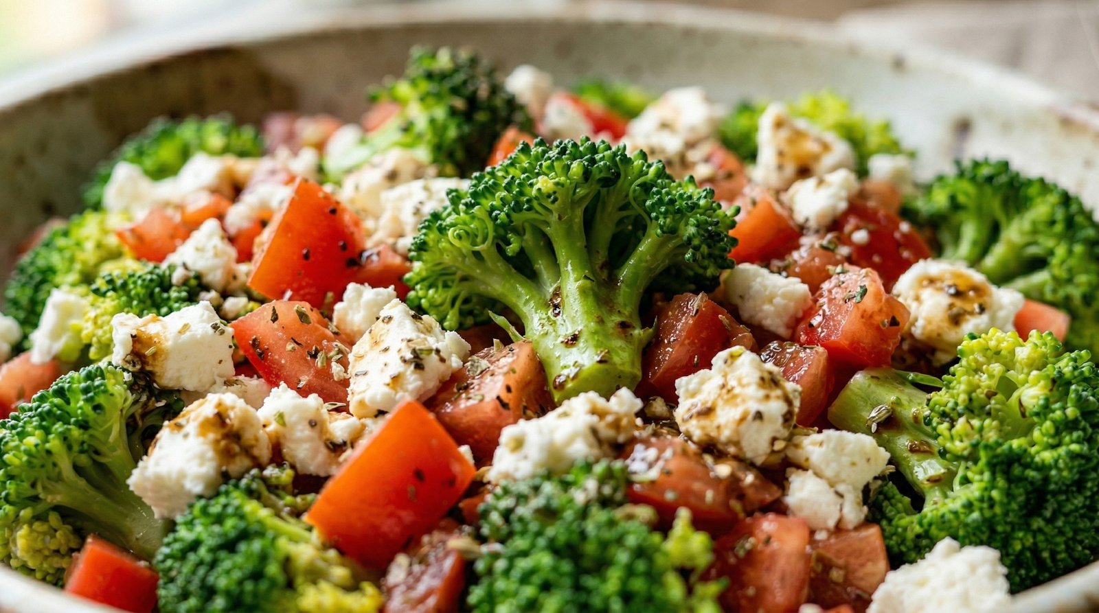 Broccoli, Feta, and Tomato Salad