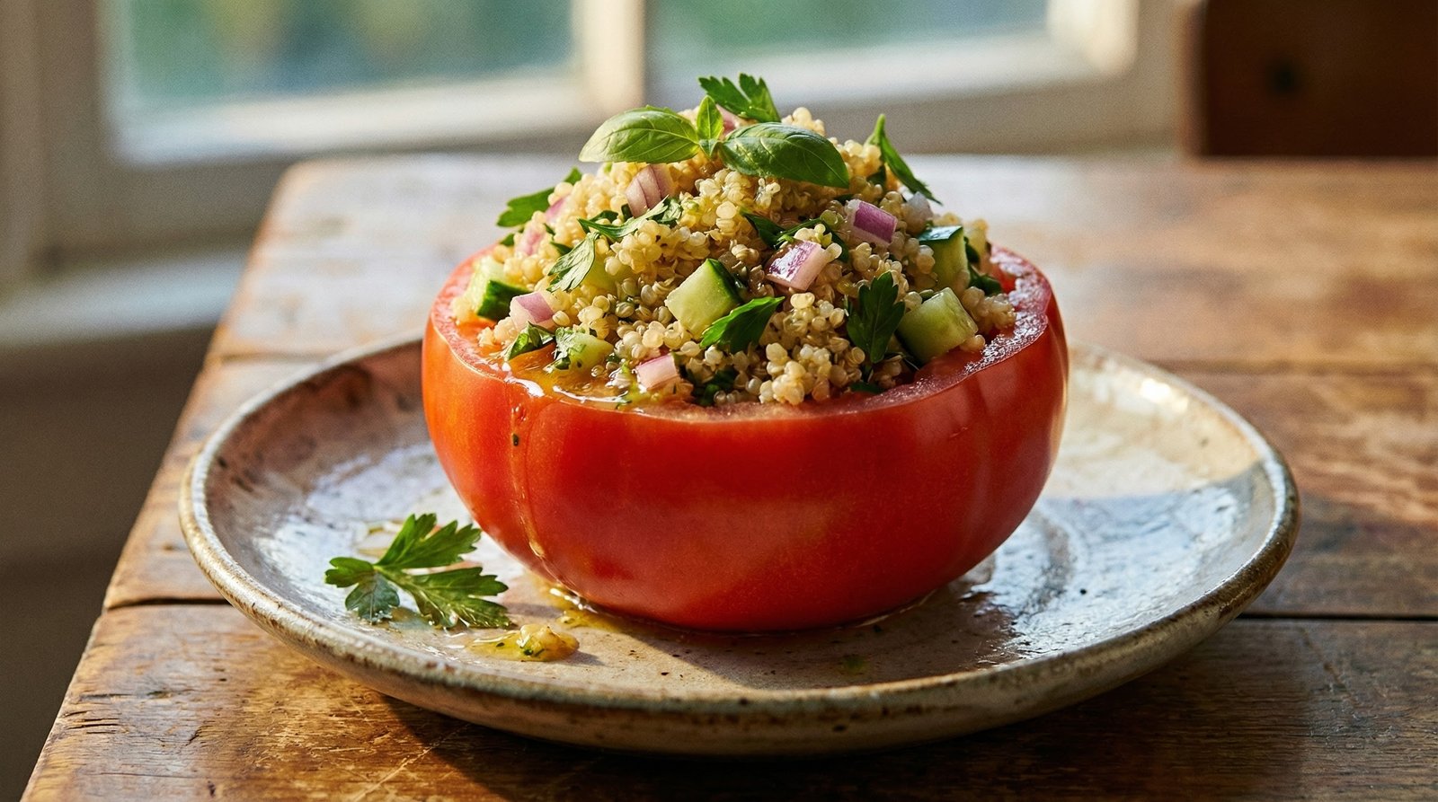 Quinoa Salad Stuffed Tomatoes