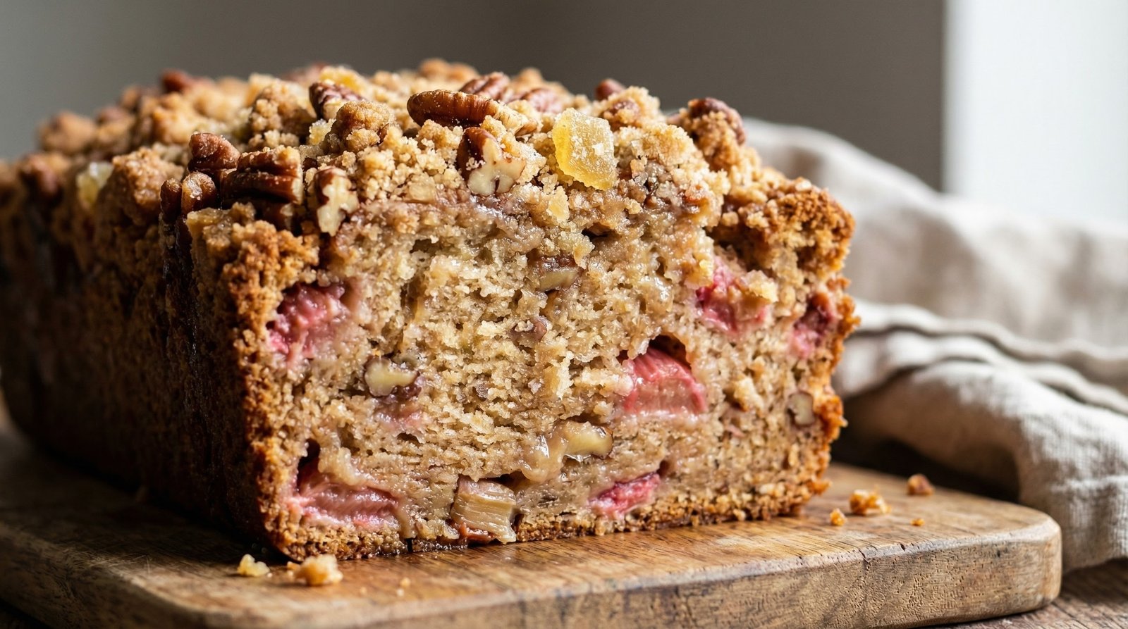 Rhubarb Crumble Loaf