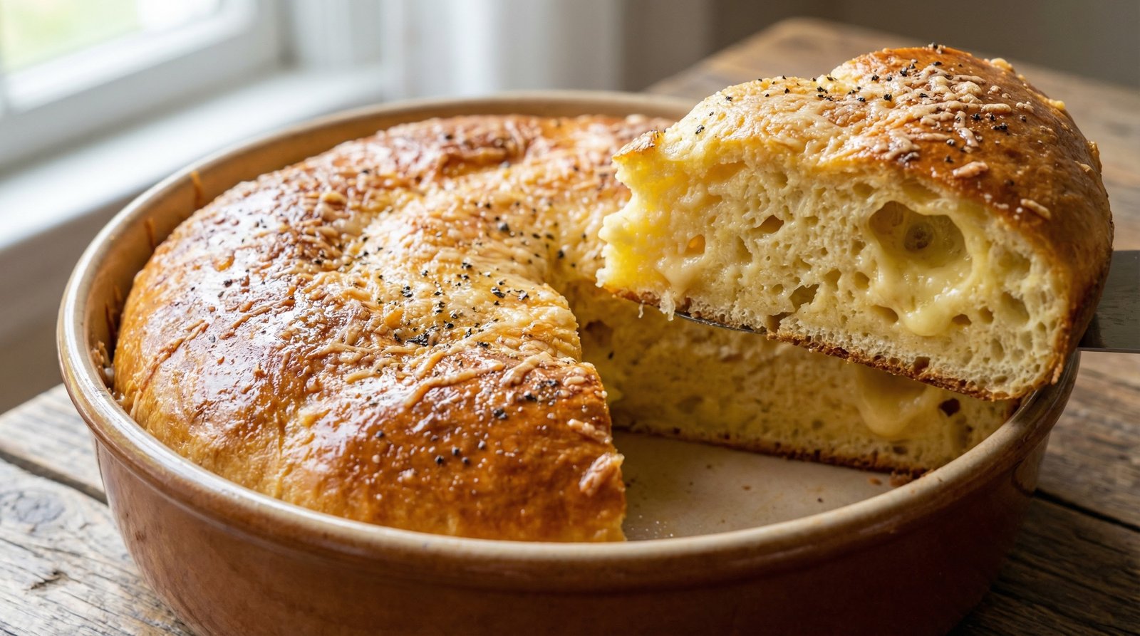 Swiss Cheese Soufflé Bread