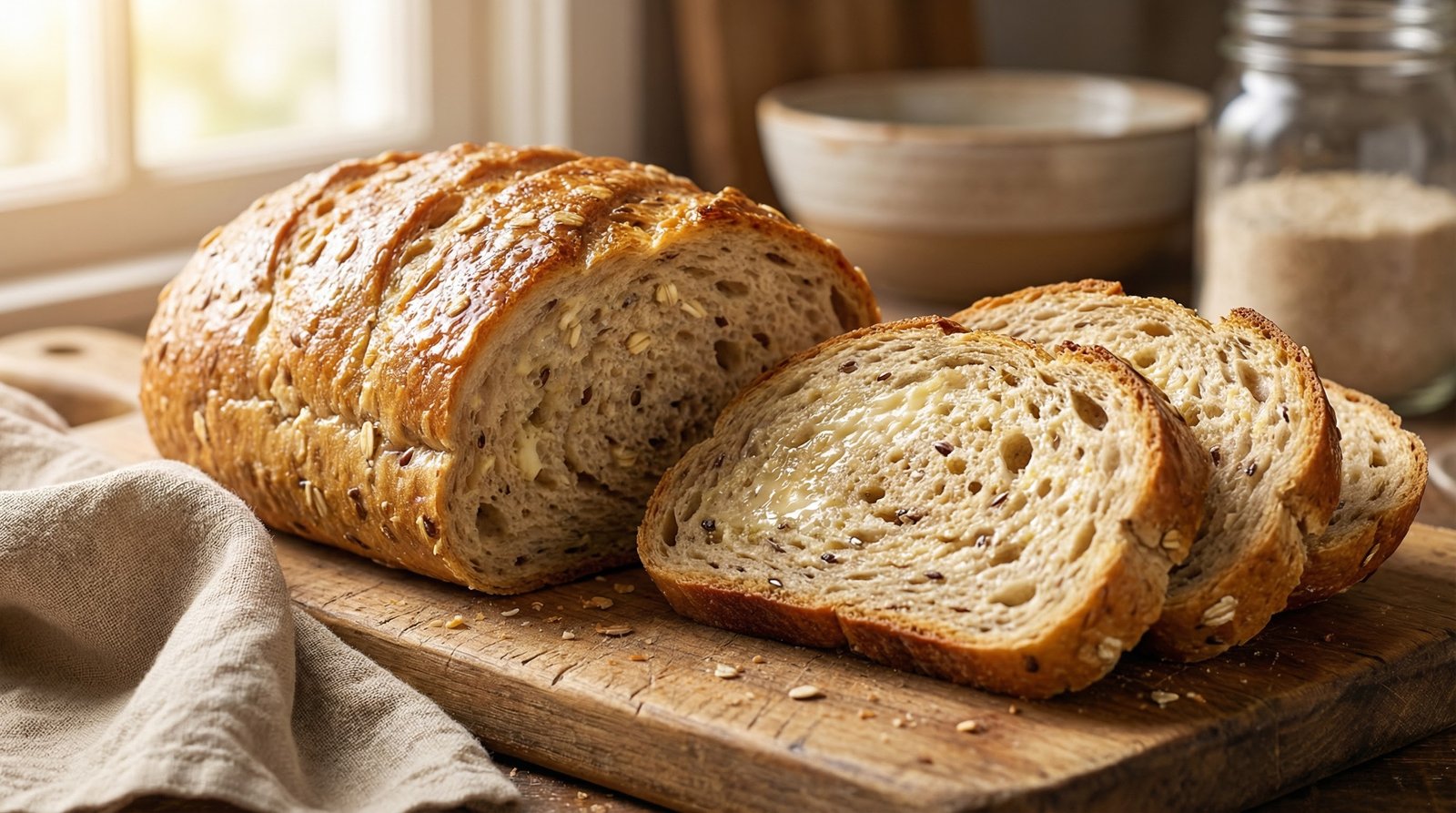 Wheat and Flax Bread