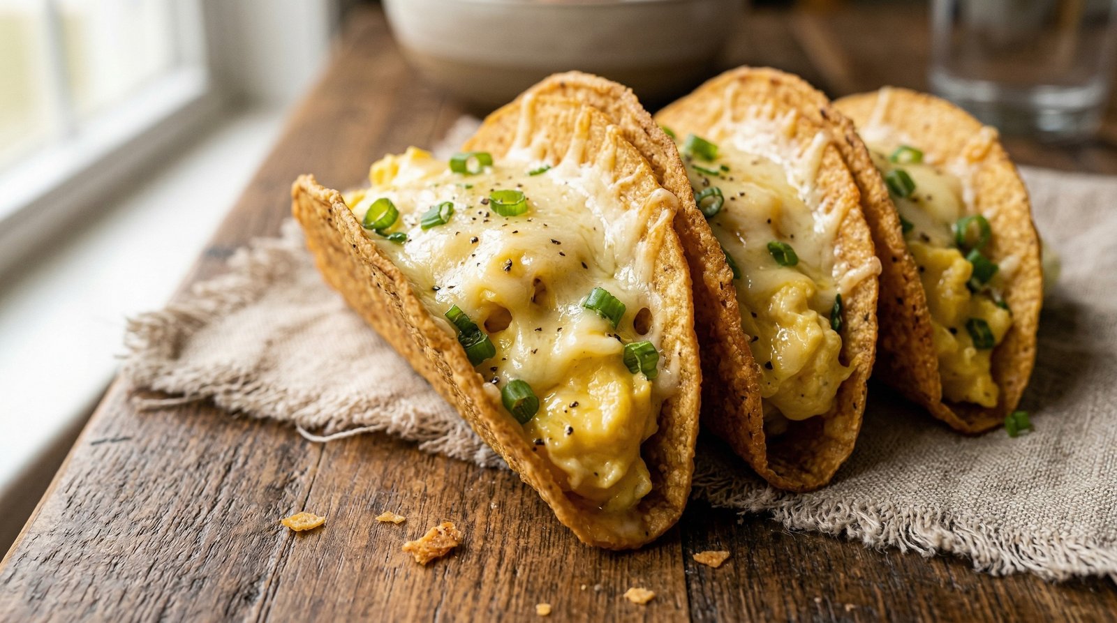 Cheesy Egg Breakfast Tacos