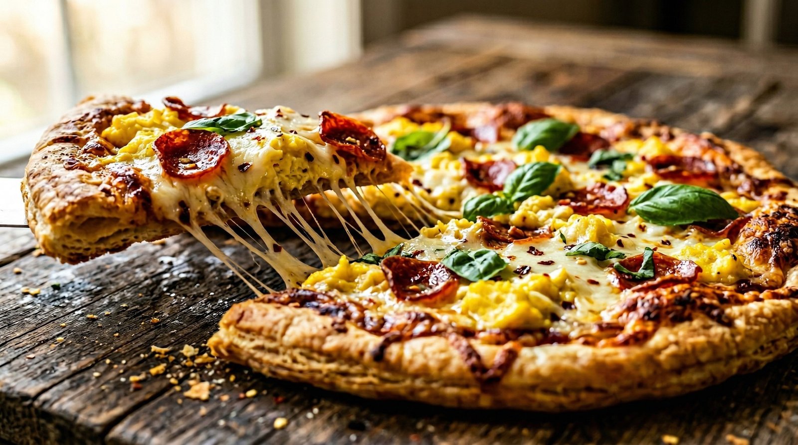 Pepperoni Breakfast Pizza