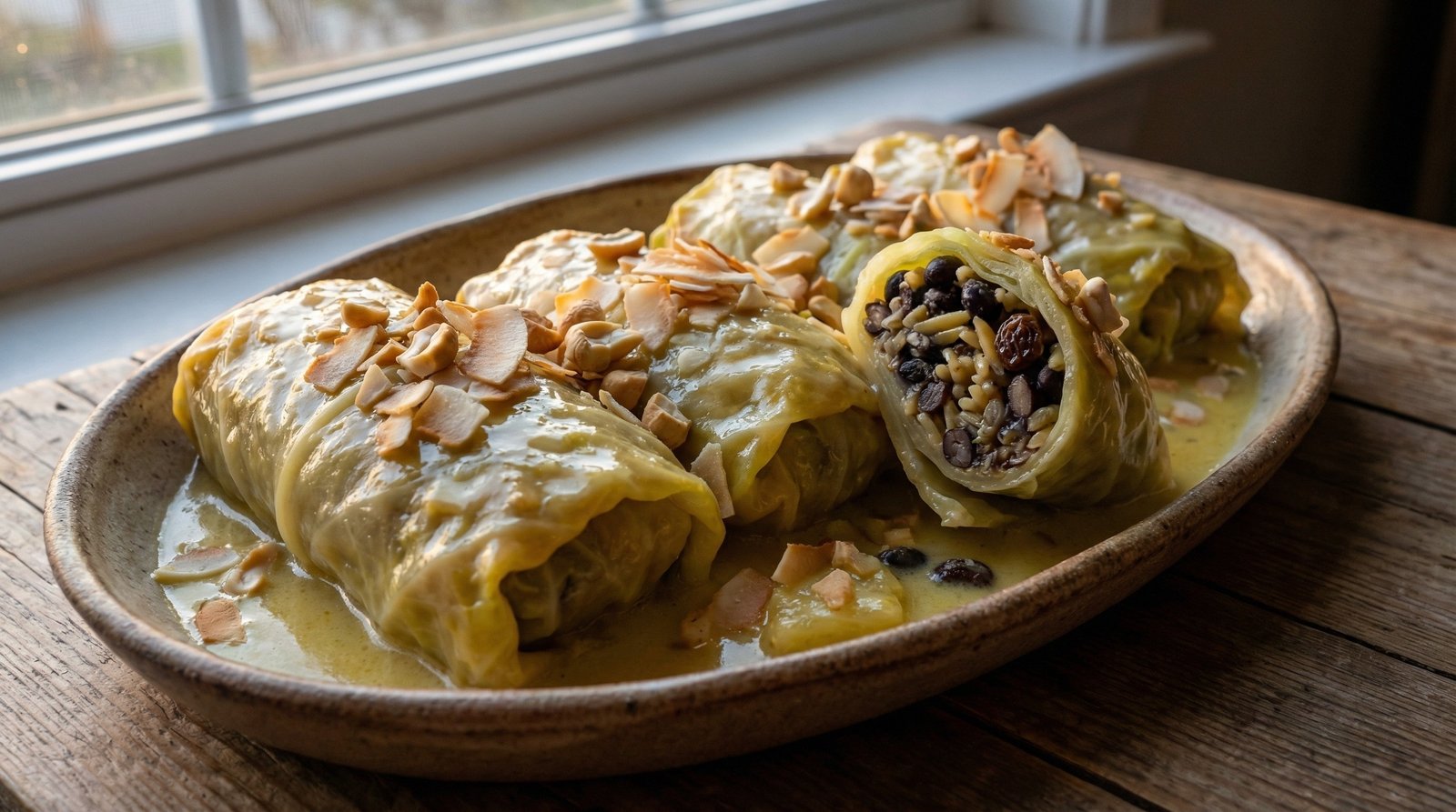 Tropical Stuffed Cabbage Rolls
