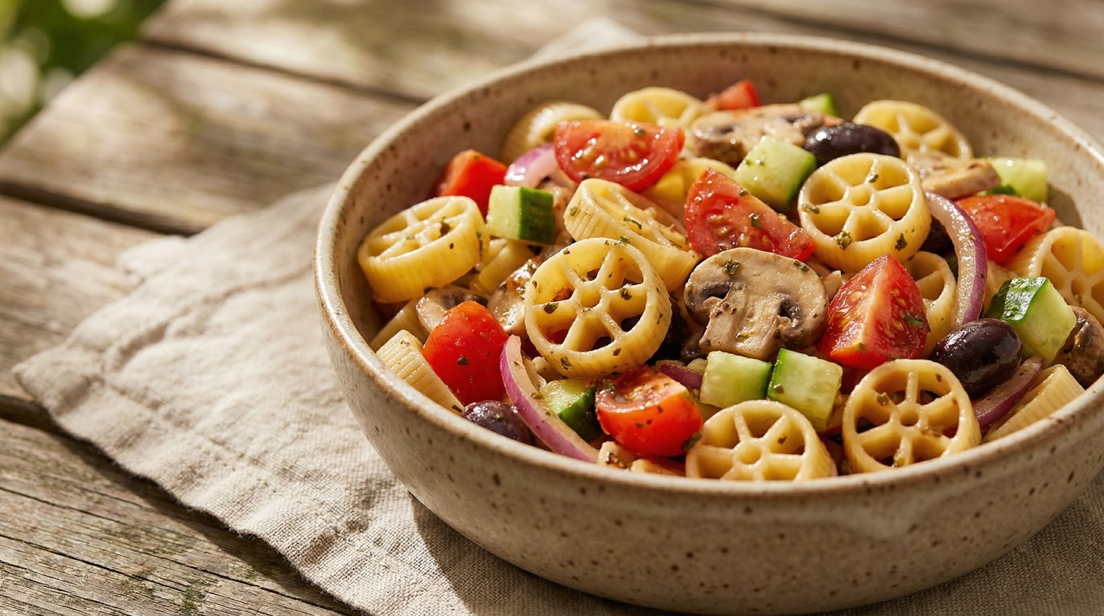 Wagon Wheel Pasta Salad