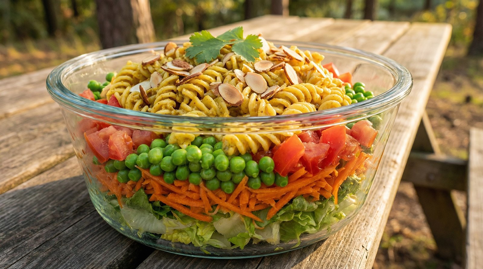 Layered Curry Pasta Salad