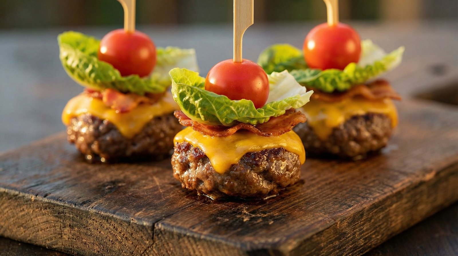 Cheesy Bacon Burger Bites